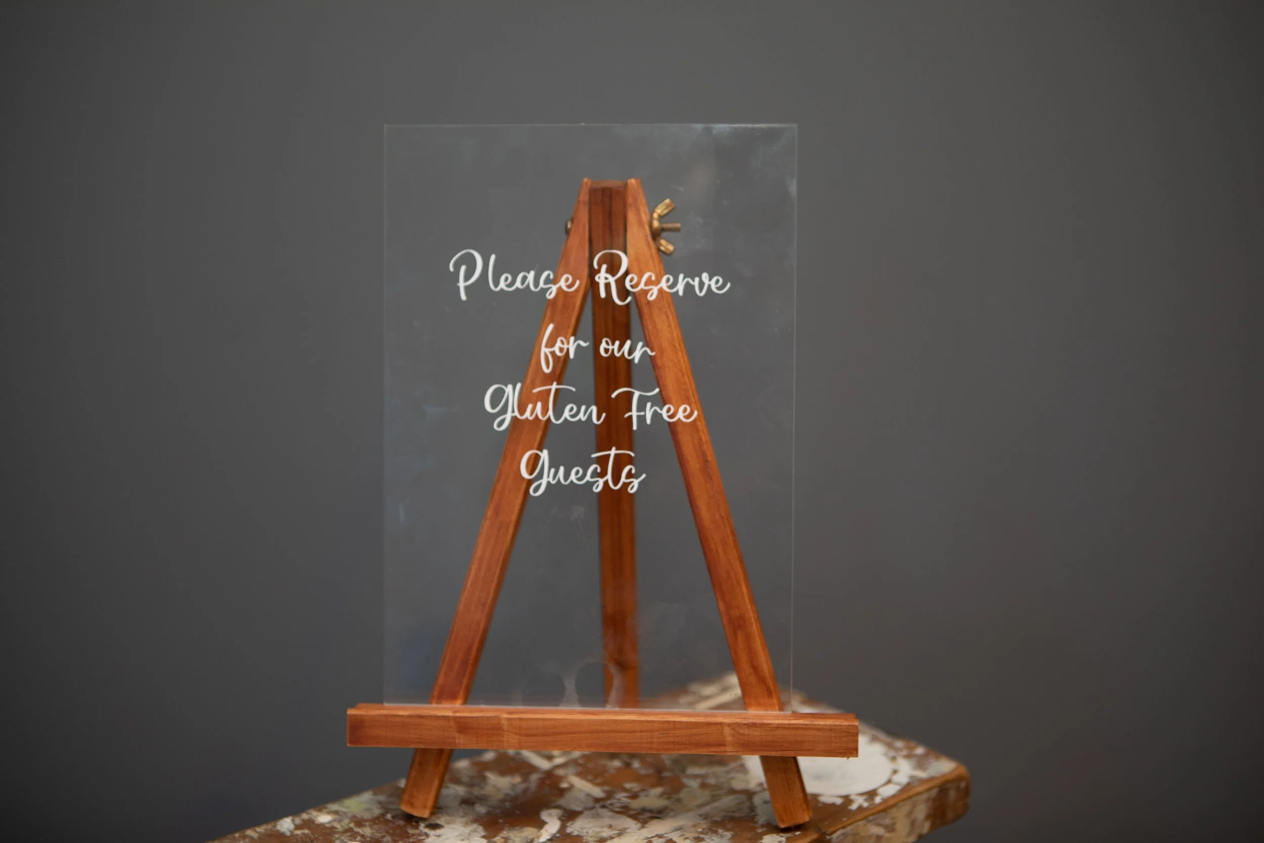 Gluten Free ceramic Sign on easel 

$5
