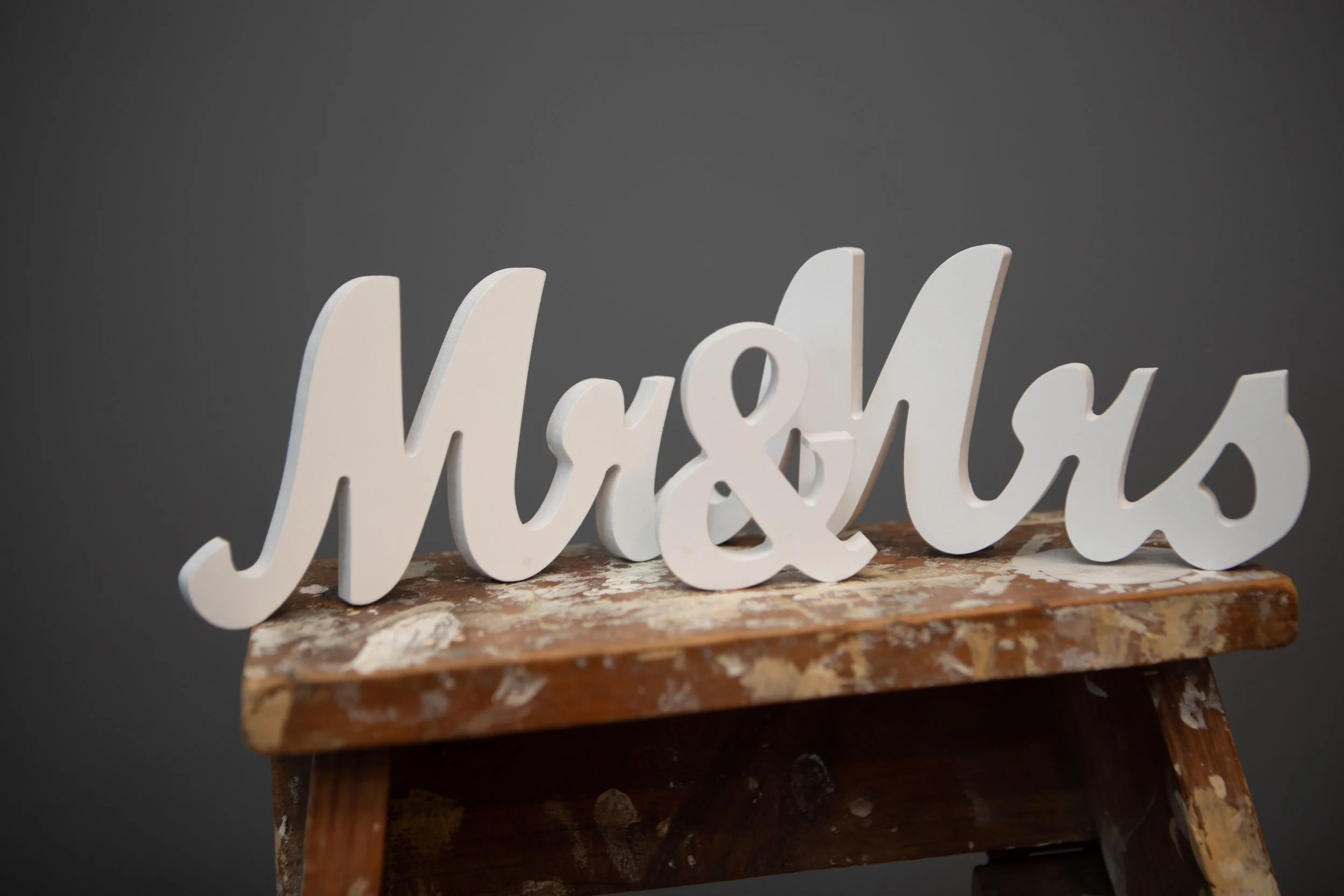 Mr & Mrs wooden - $10