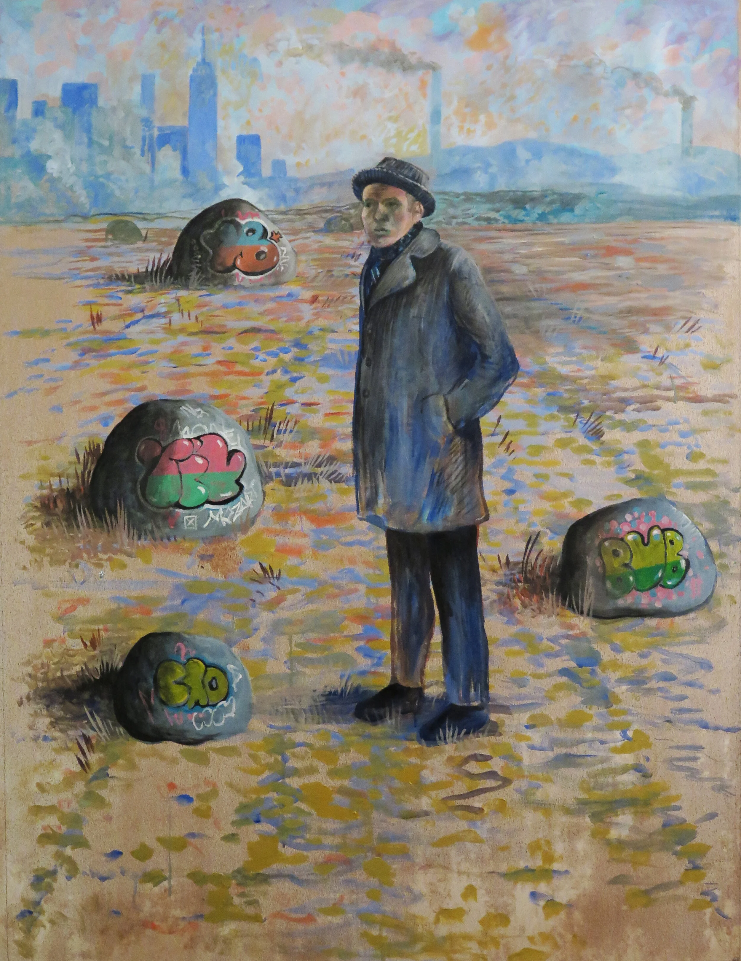 Image 6 Noah Becker, Self Portrait in Landscape (Sunrise), 2019. Acrylic on canvas, 48 by 36 inches. Courtesy of Noah Becker Studio.jpg