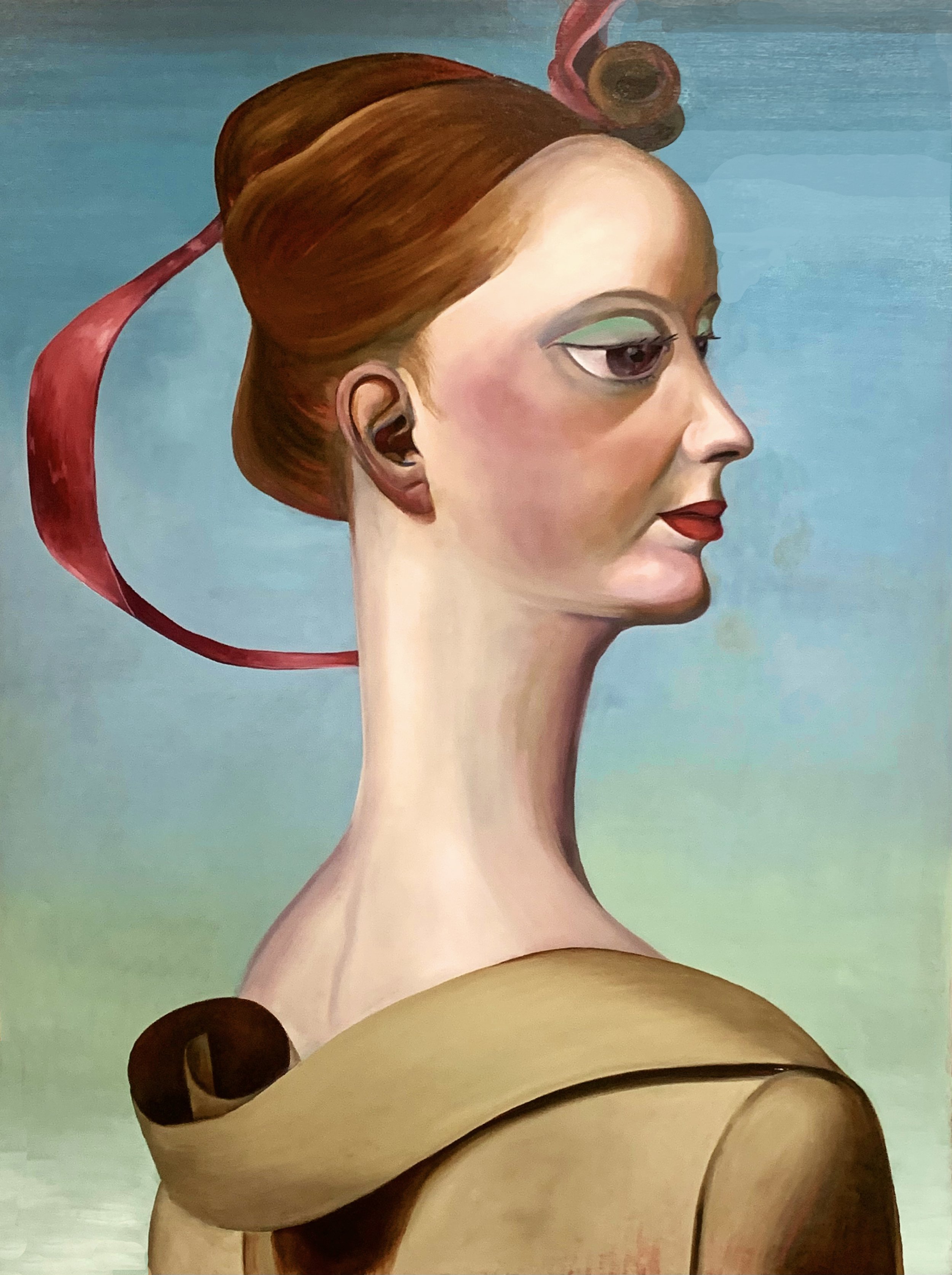 Figure in Profile, 2023, 48 x 36 inches, oil on canvas.jpg
