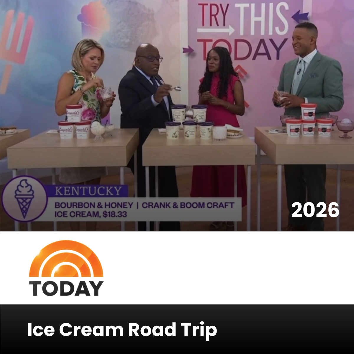 Today Show - Crank & Boom - Ice Cream Road Trip - Bourbon & Honey Featured 