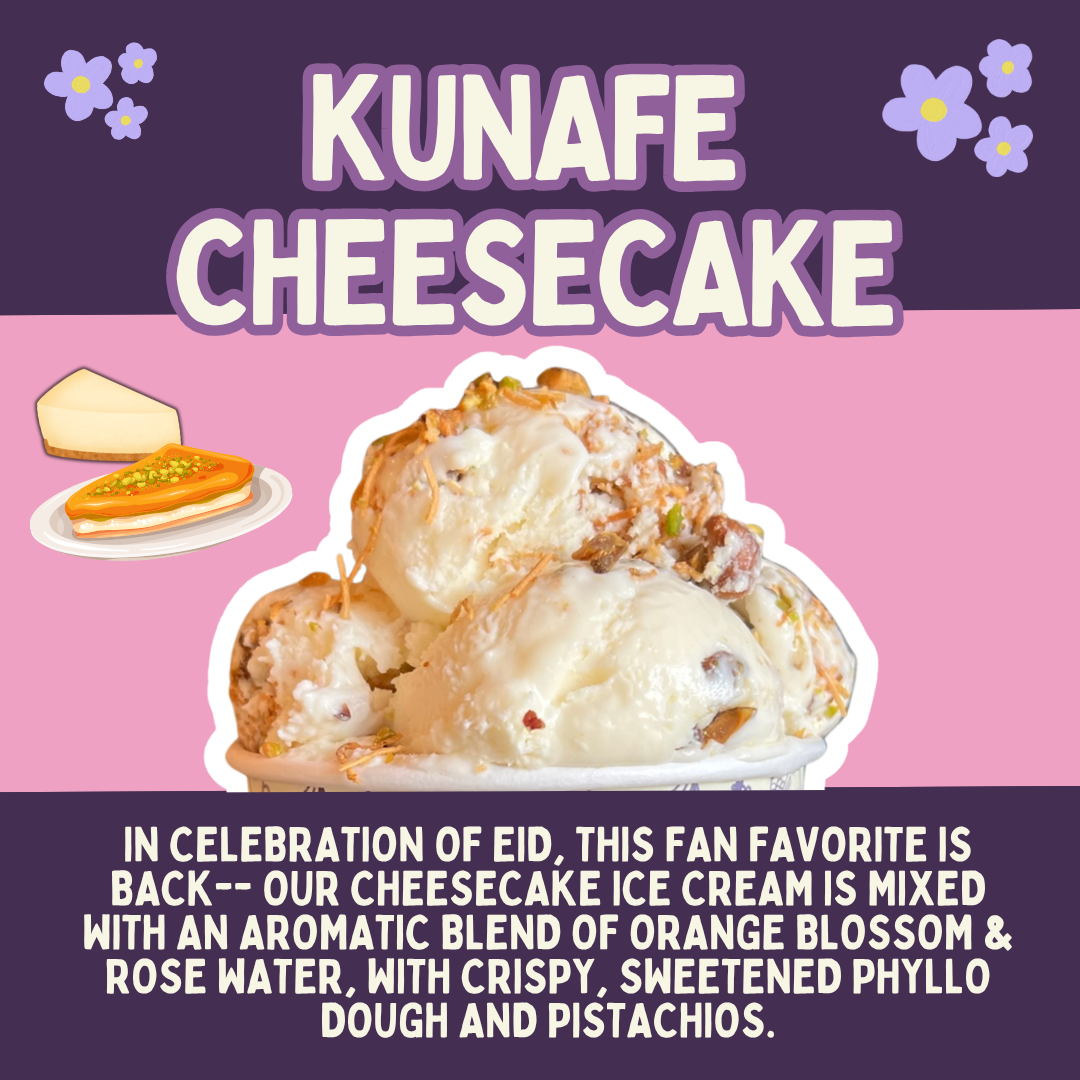 Kunafe Cheesecake Ice Cream 