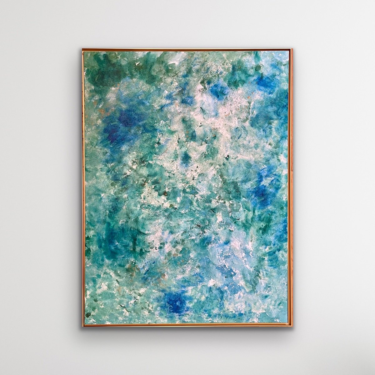 Crushing Ocean | 11.2025 | 30x40 inches mixed media + frame | $1.600