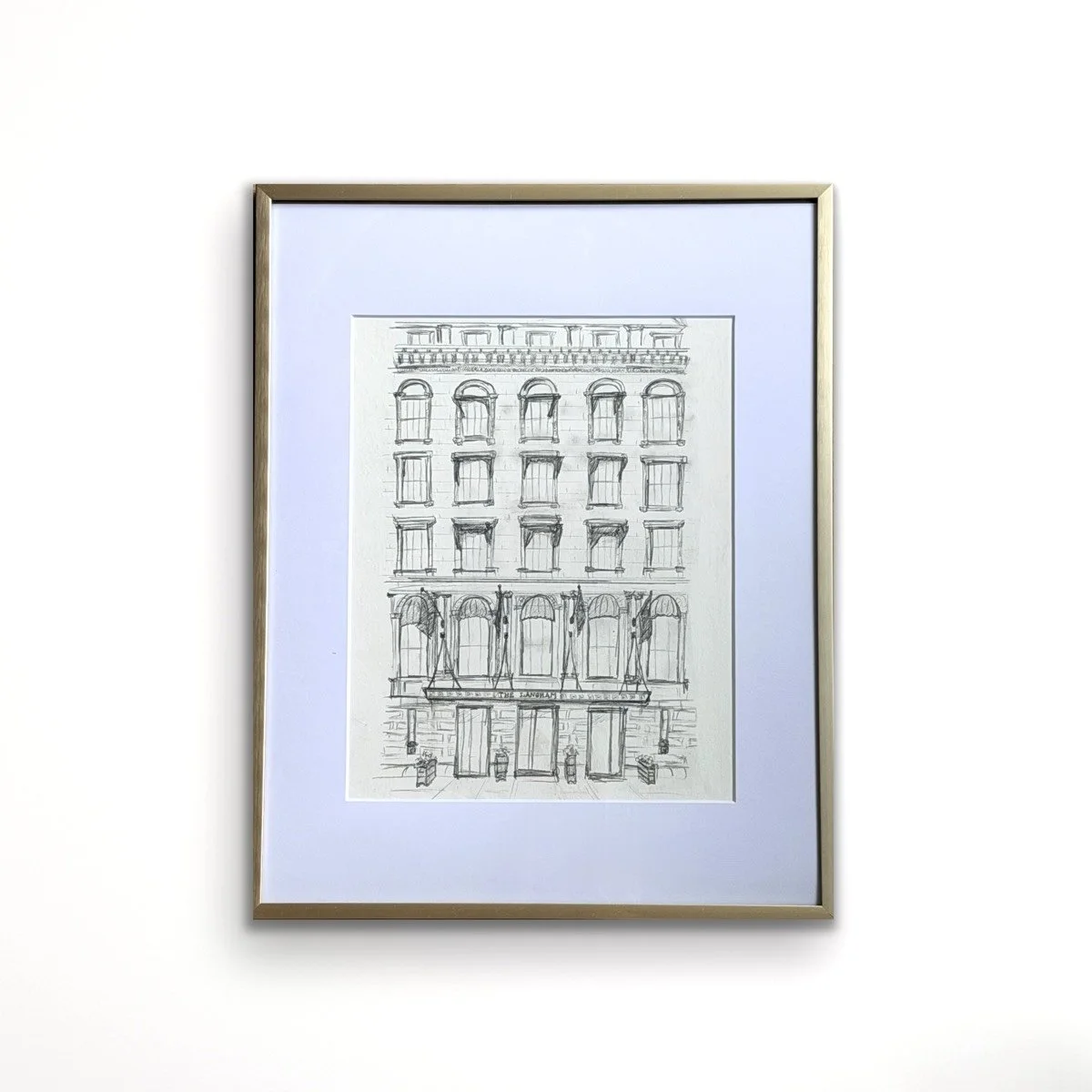 The Langham | 11x14 inch | Pencil Drawing | 05.2026