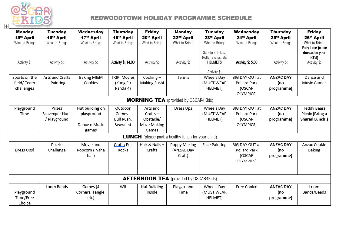 Holiday Programmes OSCAR 4 KIDS holiday-programmes-oscar-4-kids