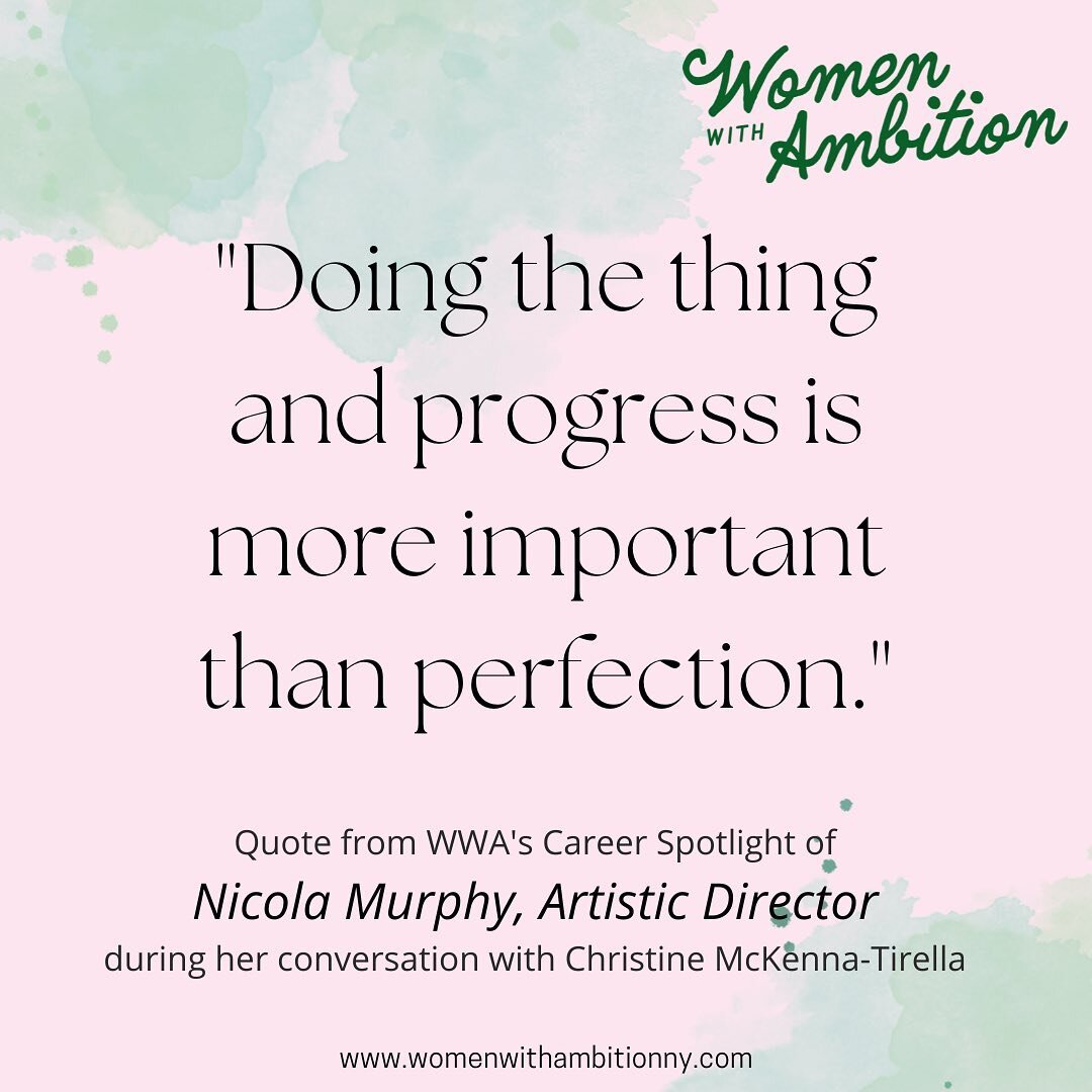 Just one of many inspirational quotes from Nicola Murphy during our first ever WWA Career Spotlight with her a few weeks back 🗽🎉 A great reminder to us all that pushing forward for change and progress is the most important thing 💪🏻🔥 With that sa
