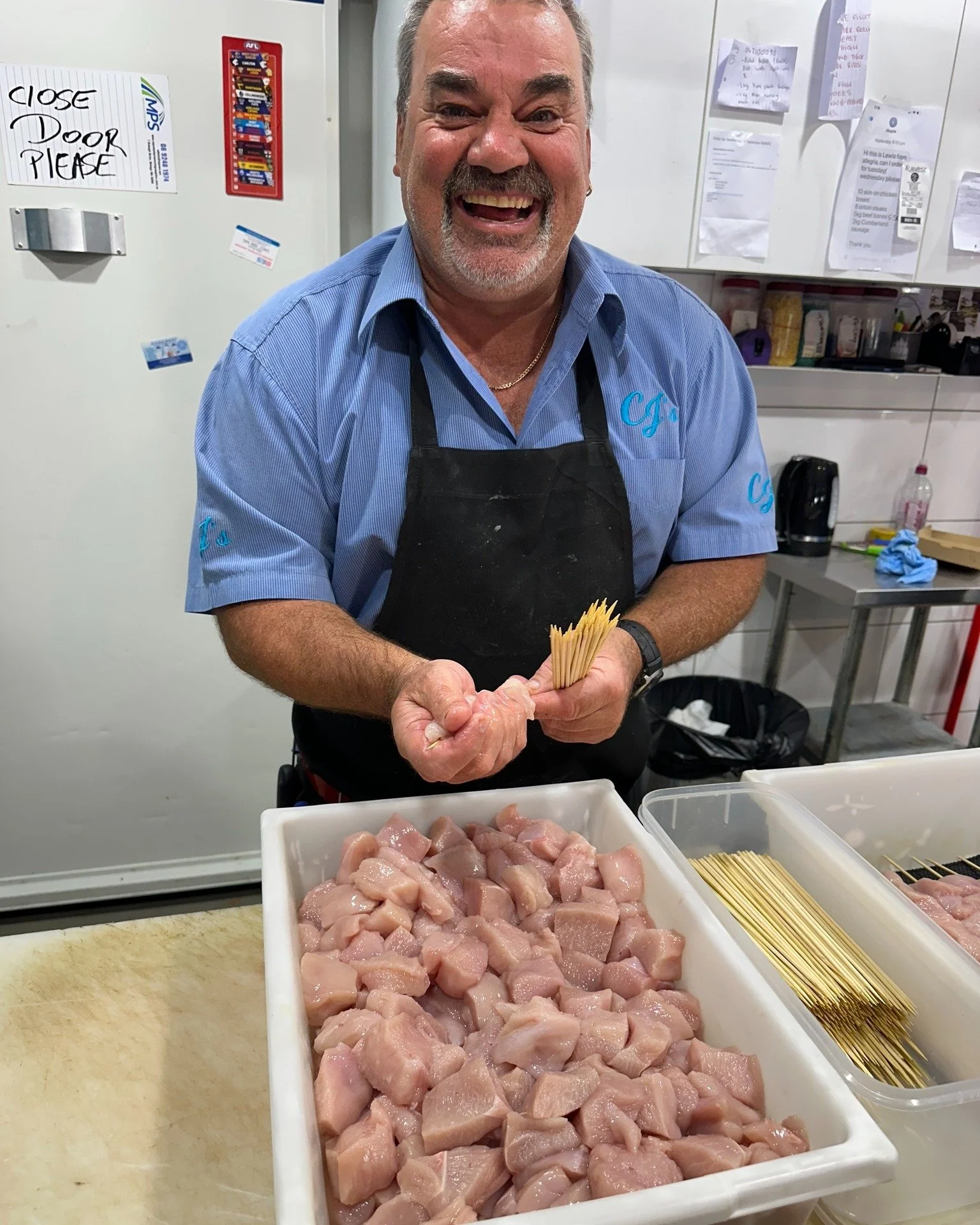 Are these guys the happiest butchers in Perth? We think so. 😀

Not to mention super lovely people too.

Do yourself a favour and head in to see the team at CJ's Gourmet Butchers at Beaumaris Shopping Centre, Ocean Reef. You will NOT be disappointed.