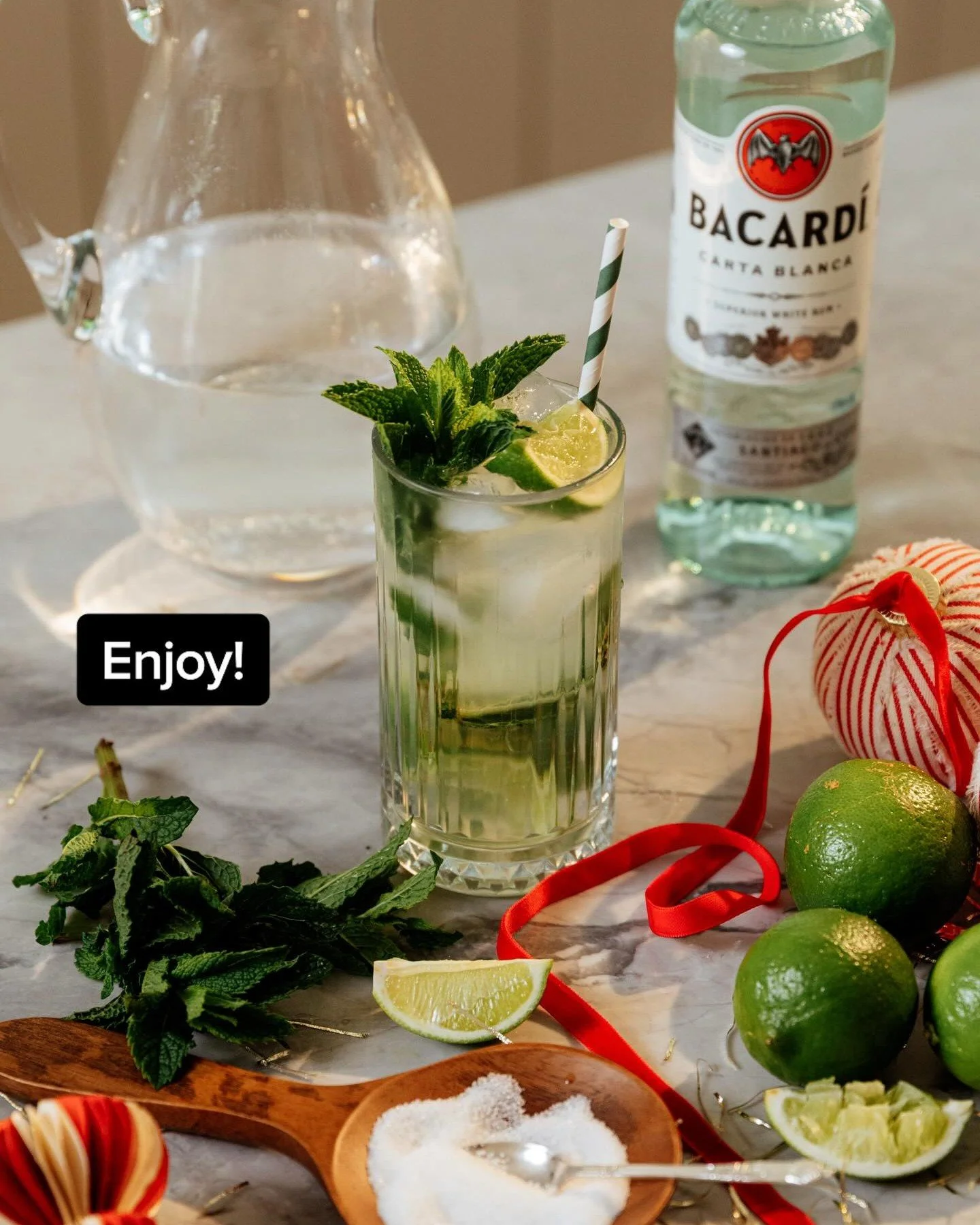 Friday afternoon drink idea!!

Here are the steps to nail the perfect mojito every time:

&bull; Muddle fresh lime + mint
&bull; Add a good splash of white rum
&bull; Top with soda water
&bull; Finish with ice + extra mint for that festive freshness
