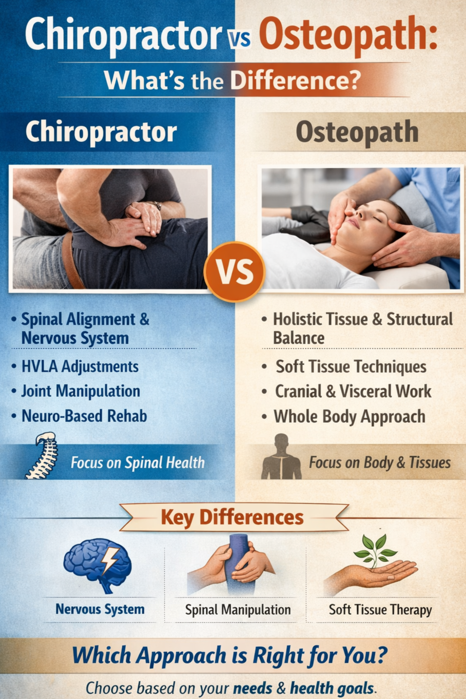 Chiropractor vs Osteopath: What’s the Difference?