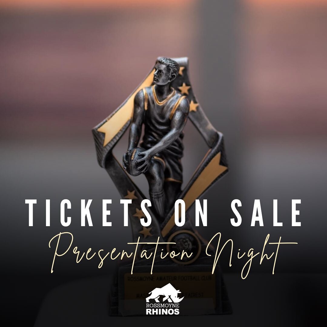 TICKETS ON SALE 🎟
Tickets for RAFC&rsquo;s Presentation Night 2022 are now on sale! There are only 100 tickets available for this event, so get in quick to secure your spot. 

Tickets are exclusively available for RAFC players and members ONLY for t