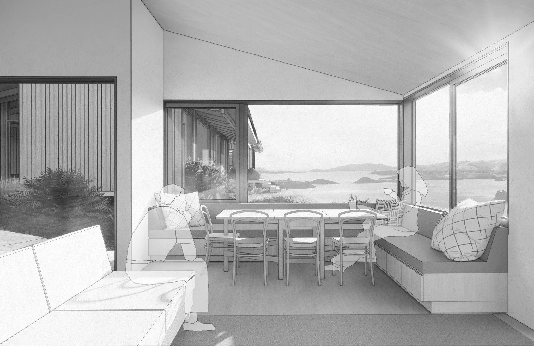 Wingspan House

Nestled amongst native bush, this thoughtfully designed studio weaves together simple forms and natural materials to create a warm, functional retreat. The home sits lightly within its landscape and has spectacular views of St Leonard