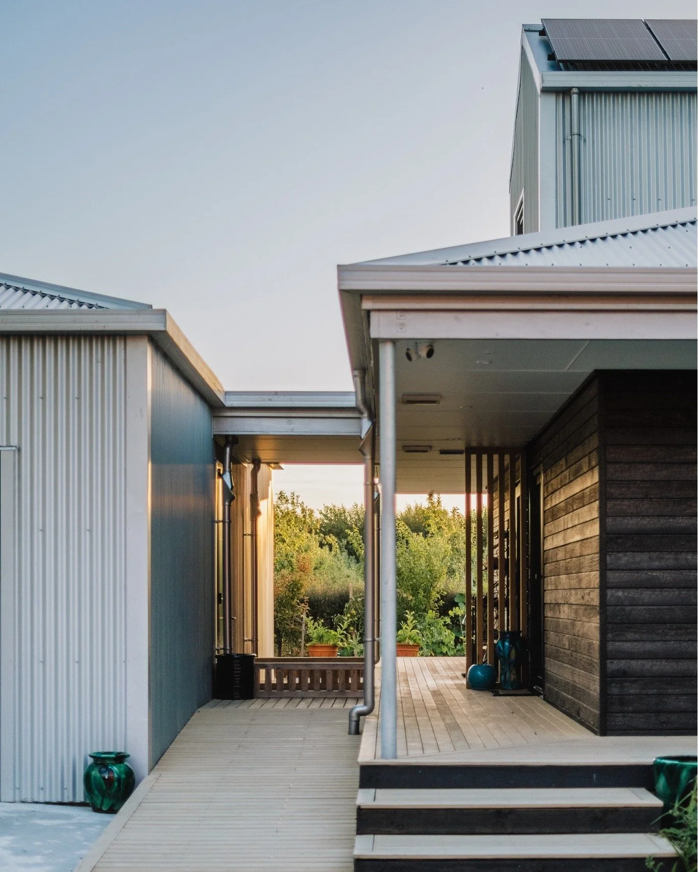 Four Corners

As a home designed for life, the dwelling needed to be energy efficient, low maintenance, wheelchair accessible and comfortable year-round. Its efficient floor plan features an open-plan living and dining space, four good-sized bedrooms