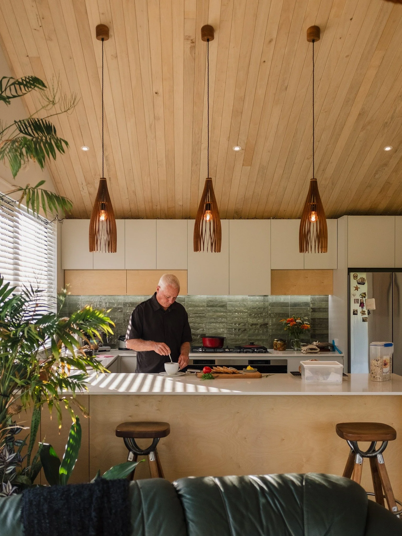 Two Gables

Completed 2023
Photographed by @davidhenselphotography

A simple and elegant farmhouse designed for suburban living. It has been carefully crafted to strike a balance between public and private spaces, featuring a central courtyard/deck t