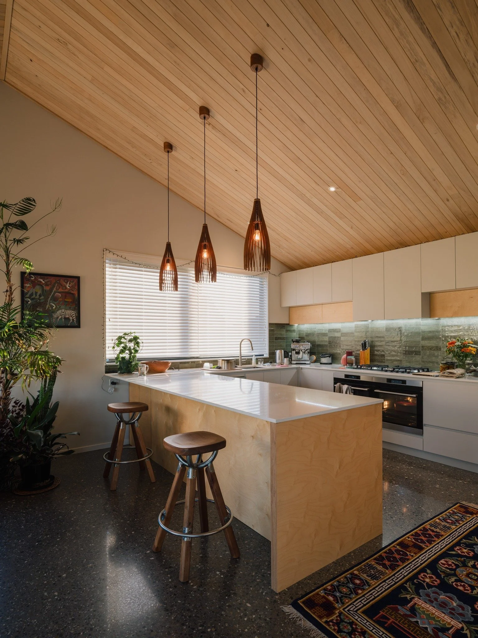 Two Gables

Completed 2023
Photographed by @davidhenselphotography

A simple and elegant farmhouse designed for suburban living. It has been carefully crafted to strike a balance between public and private spaces, featuring a central courtyard/deck t