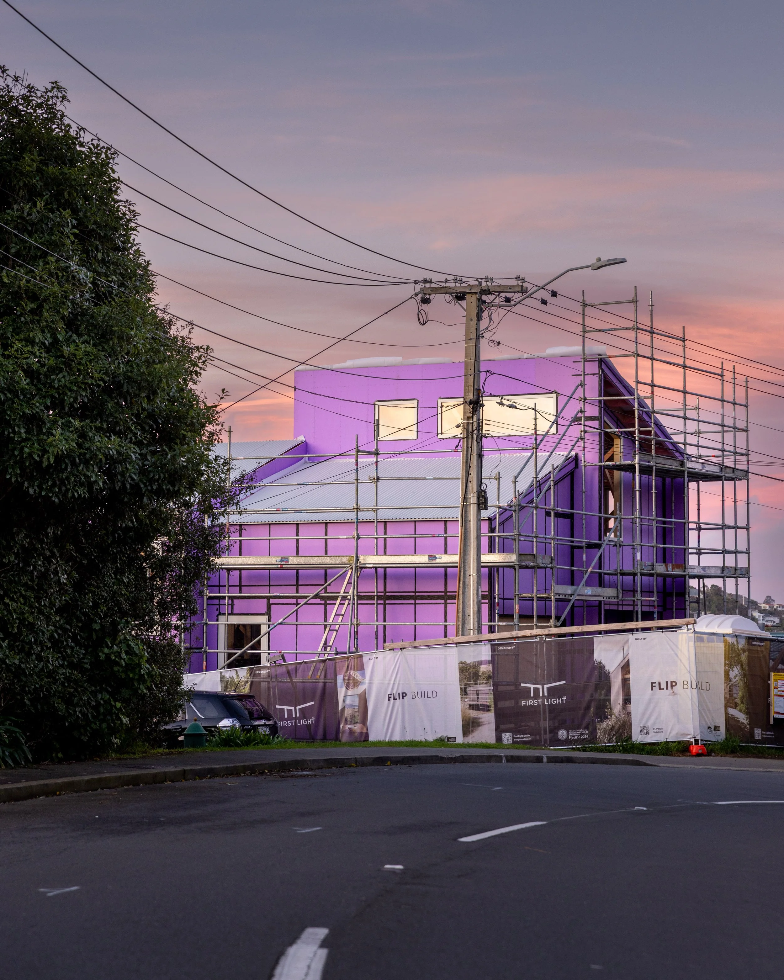 Fourfold First Light Studio - under construction with Flip Build