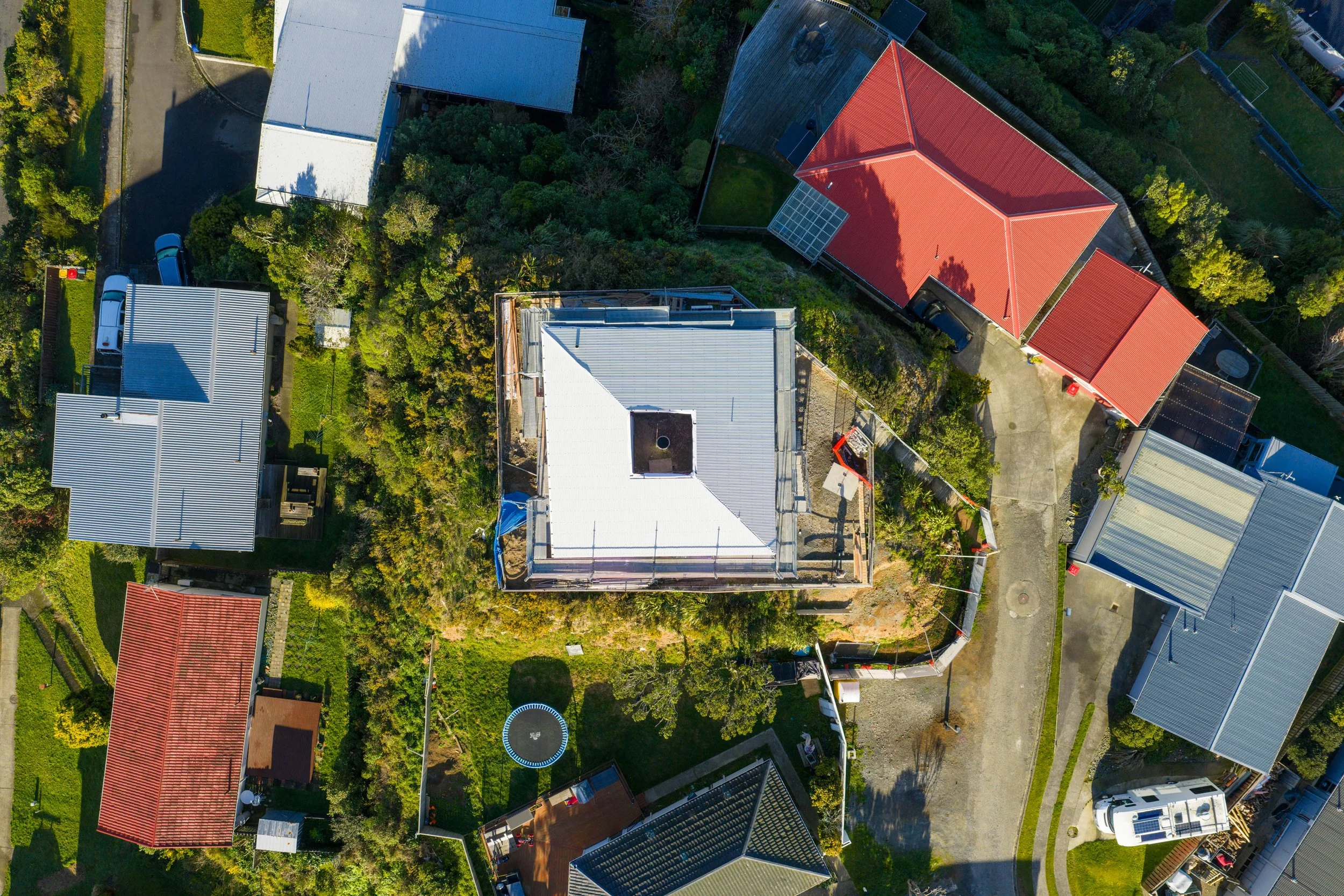 Luwte by First Light Studio, under construction with Flip BUILD view of Wellington harbour