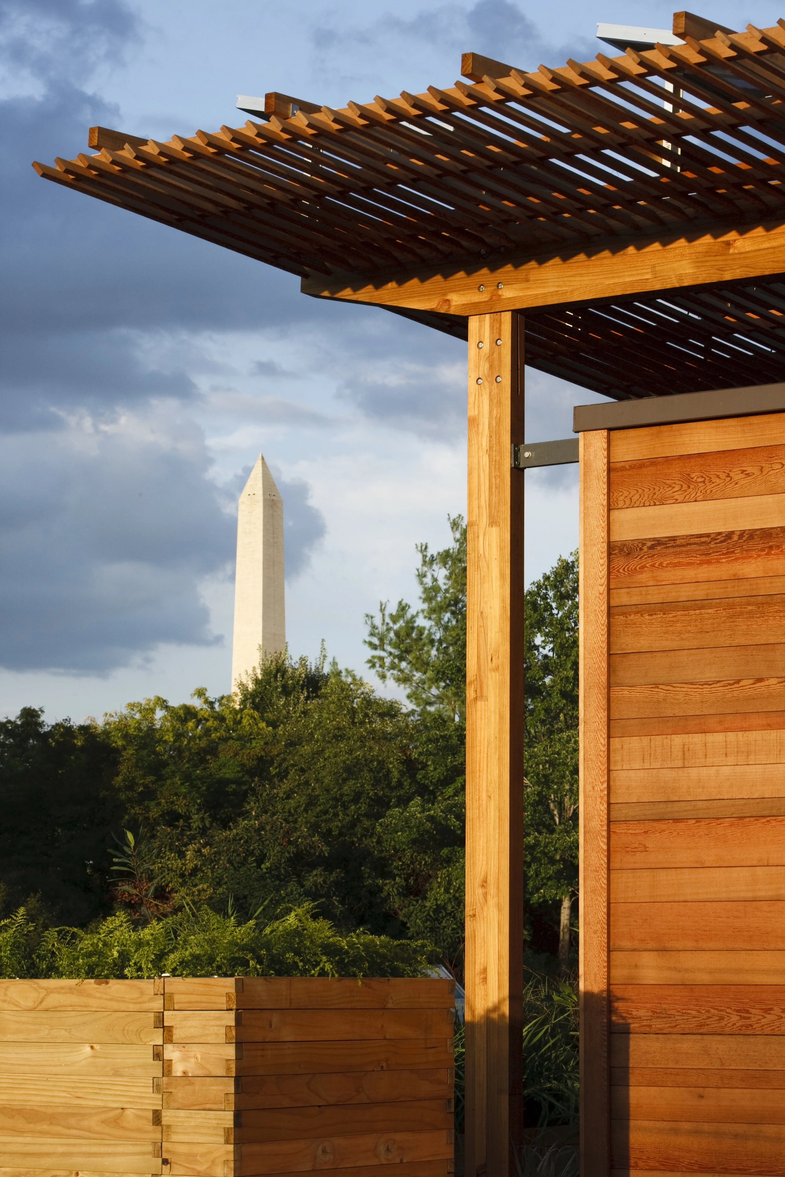 The First Light House, full-scale solar powered eco house outside the Washington Monument in Washington DC