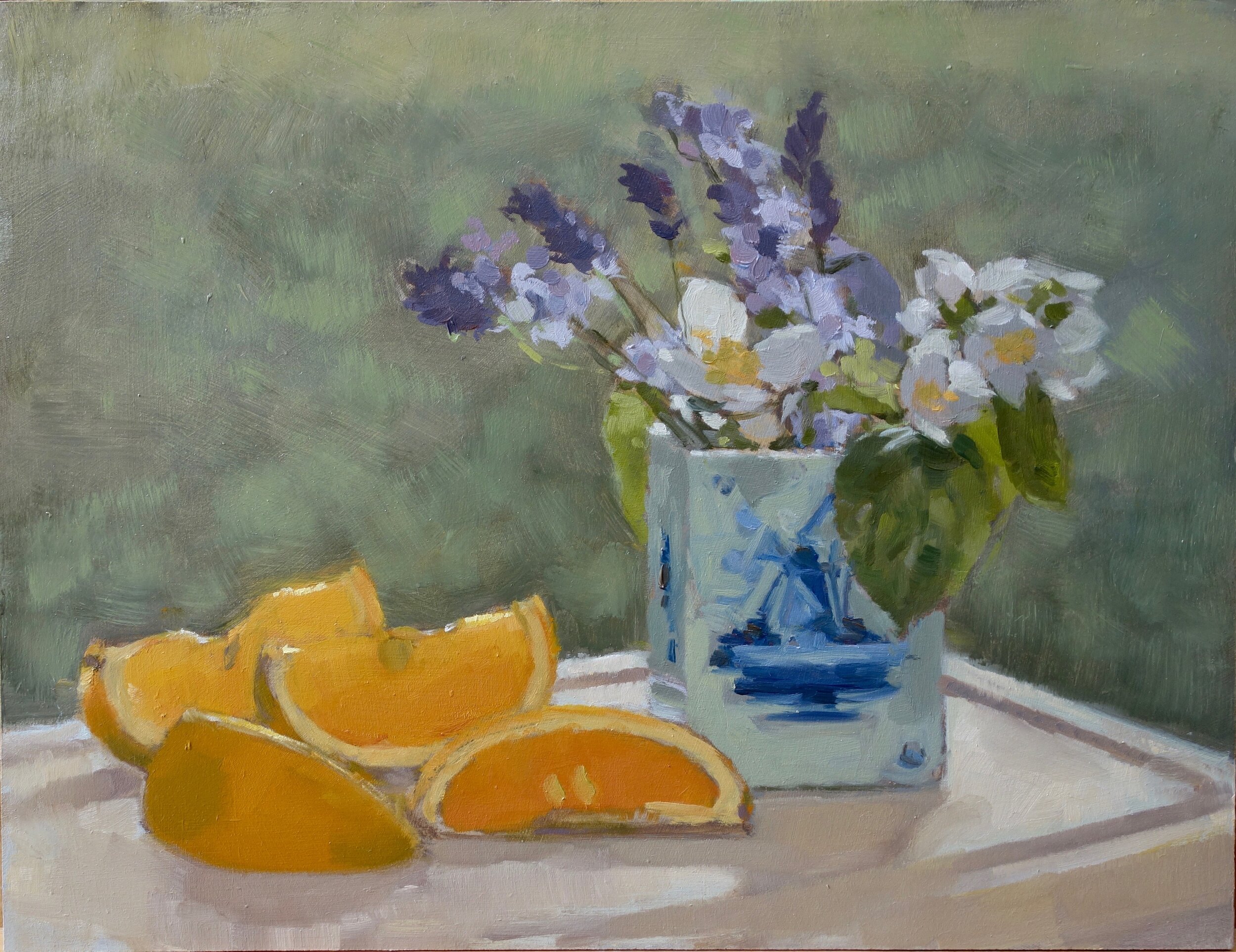 The back garden oil on board 10%22x 8%22..jpeg