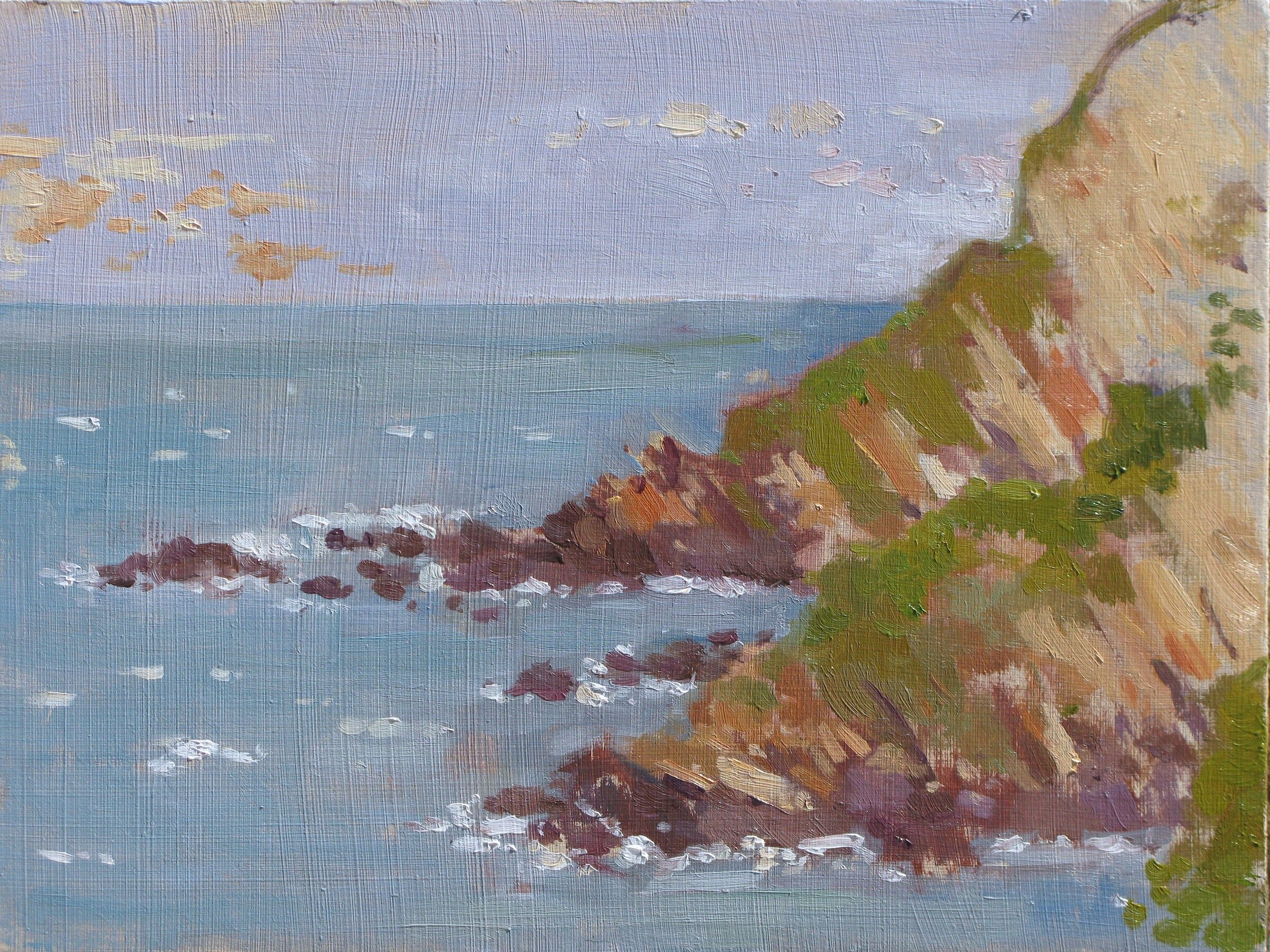 Coast at Ilfracombe oil on board 8 x 6.jpeg