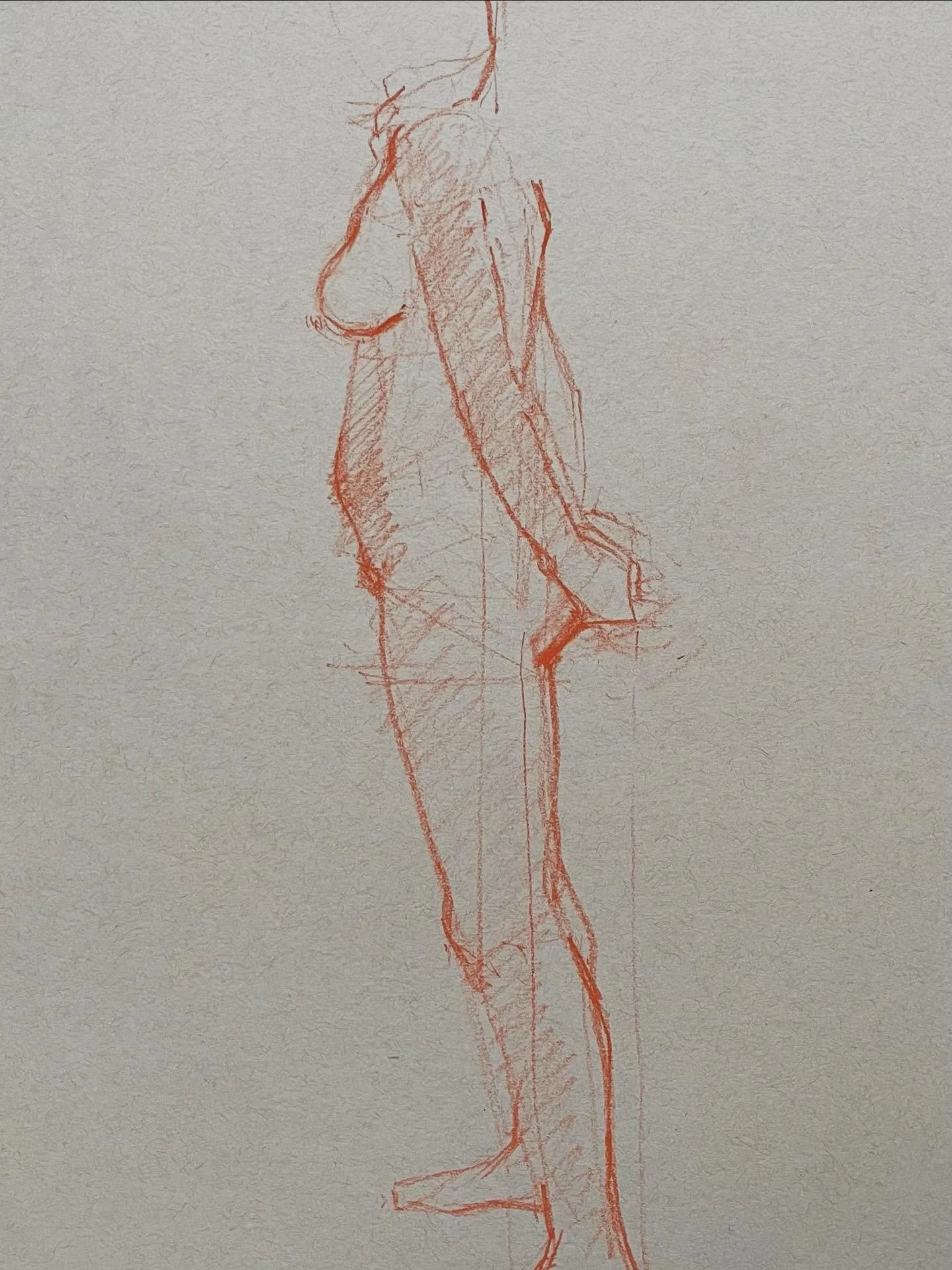 Life drawings of Alice from last week. The mediums are cont&eacute;, sanguine and white pastel on Strathmore Toned Gray paper and Pink Pig white paper. 

There is just one more class before Christmas on December 11th. Please DM me if you are interest