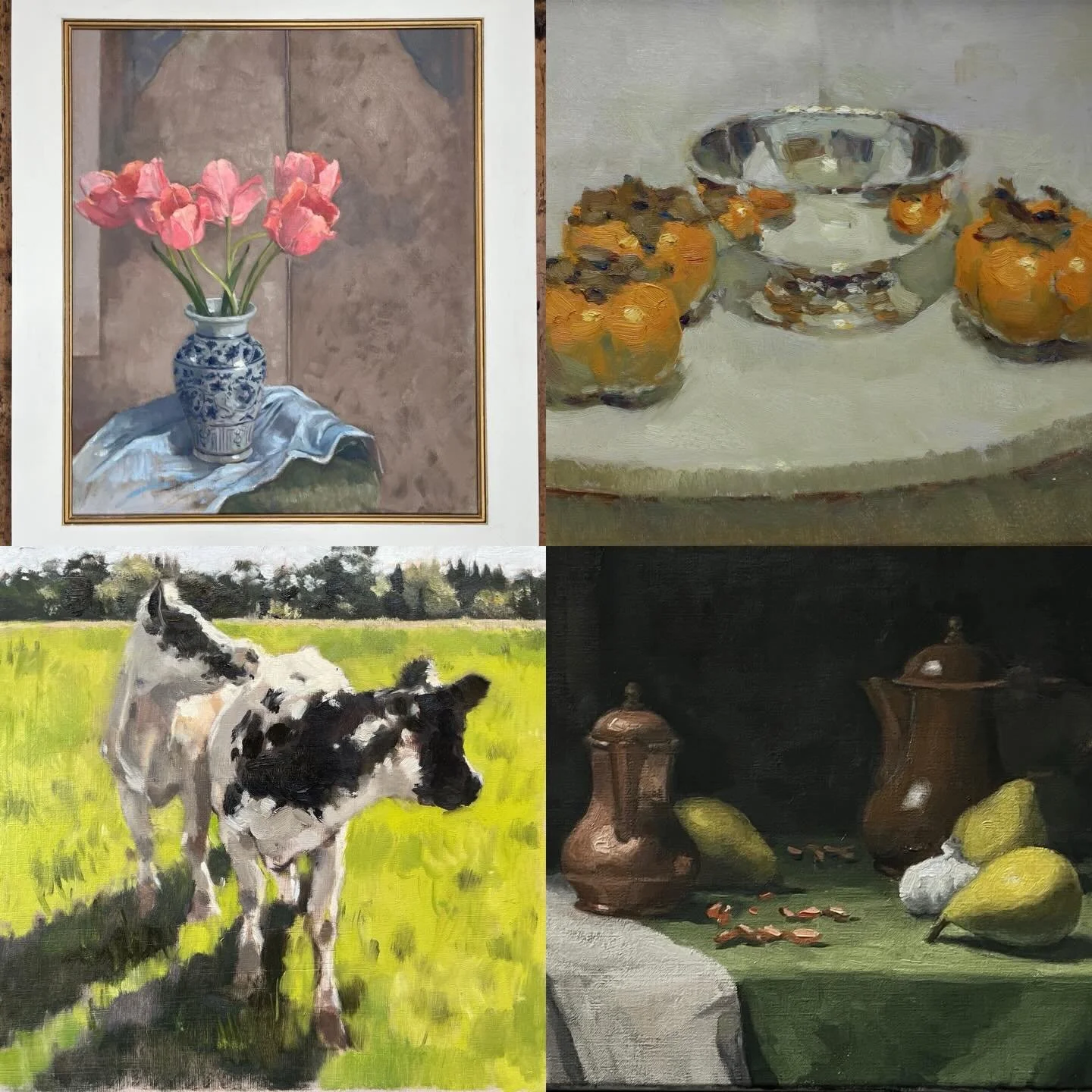 Another selection of work from this year including the tulips - which I forgot on the previous post! 

It&rsquo;s been another amazing year including a return to Florence to do Part II of the Classical Painting course, two Affordable Art Fairs in Ham