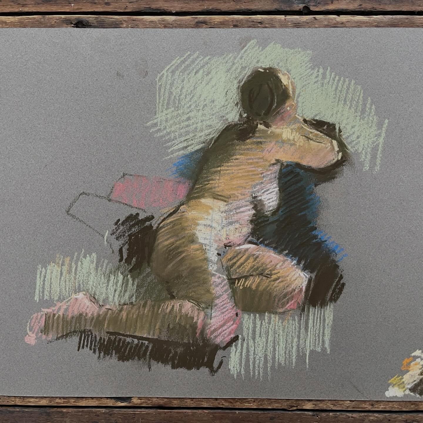 Some life drawings of Sonia from this week. The mediums are pastel, cont&eacute;, sanguine and white pastel on Strathmore Toned Gray paper and Pink Pig white paper. 

The next class is on Wednesday, 4th March followed by 18th March. First and third W
