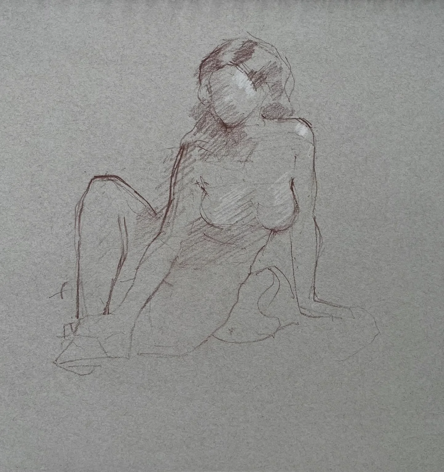 Georgie (G) was our fabulous model inlife class today. Starting with 2 minute warmups and building up to long poses after coffee (and essential cake). 
I did a painting too but needs tweaking before public consumption.

#weeklylifeclasses  #lifemodel
