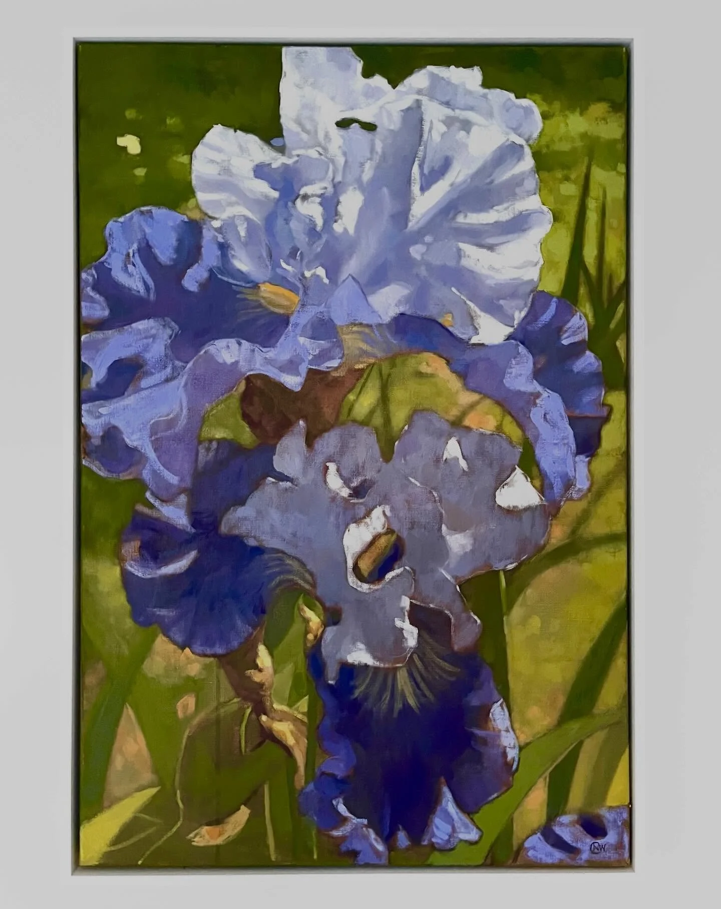 Iris, Oil on canvas, 36 x 24 inches. 
I painted this just after the big square canvas, Giardino Dell&rsquo;Iris which I posted in September, 2025. I forgot to post this! Inspired by the iris garden in Florence.

I love the dramatic shapes of irises a
