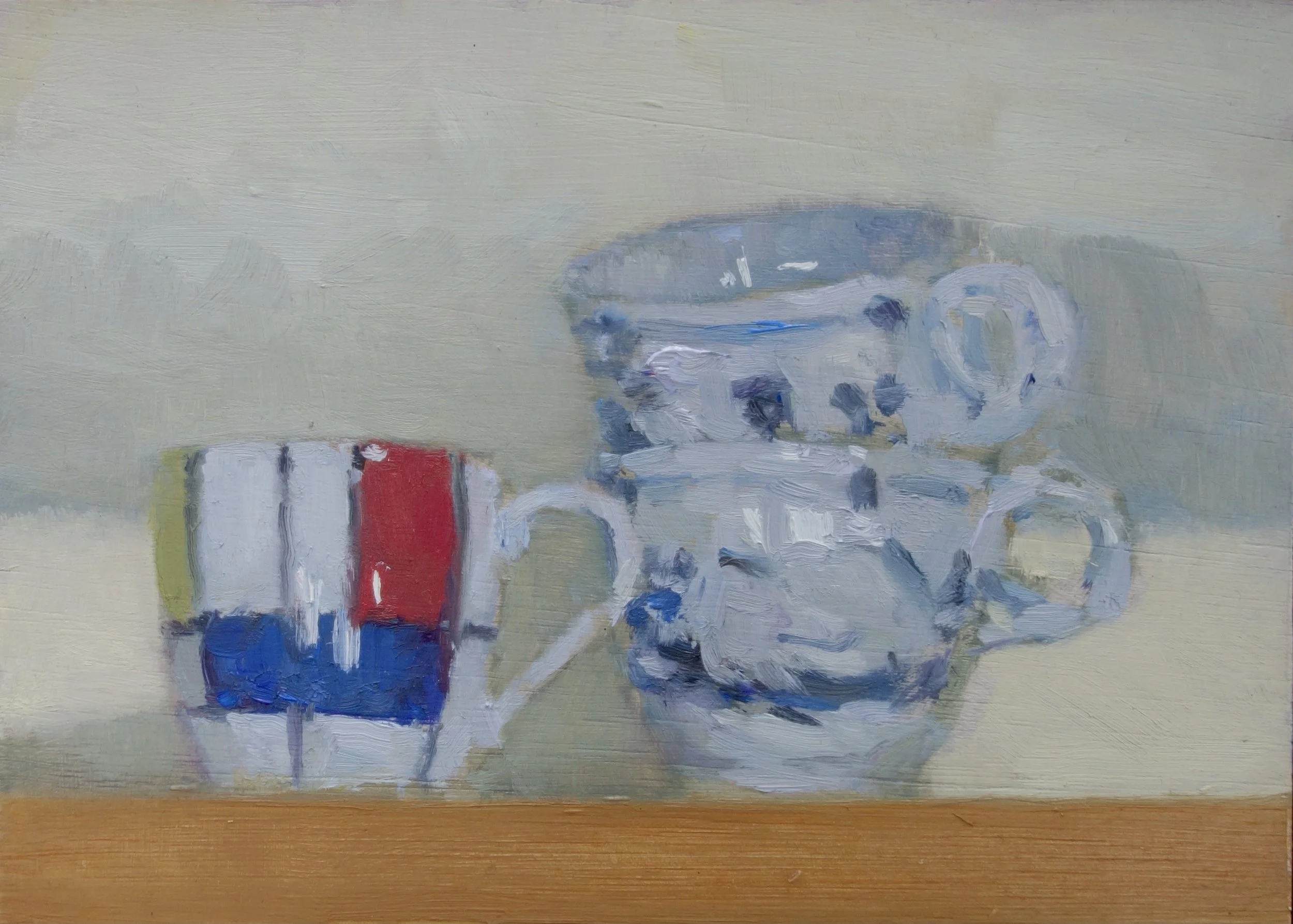 Cafe de Flore Oil on board 5 x 7 in