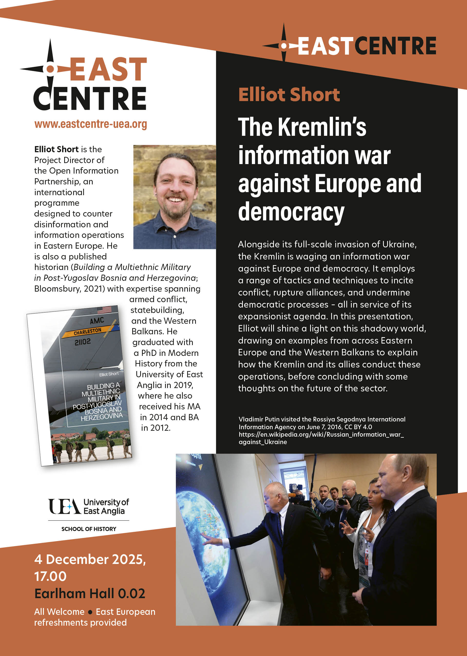 Elliot Short 'The Kremlin's information war against Europe and democracy'