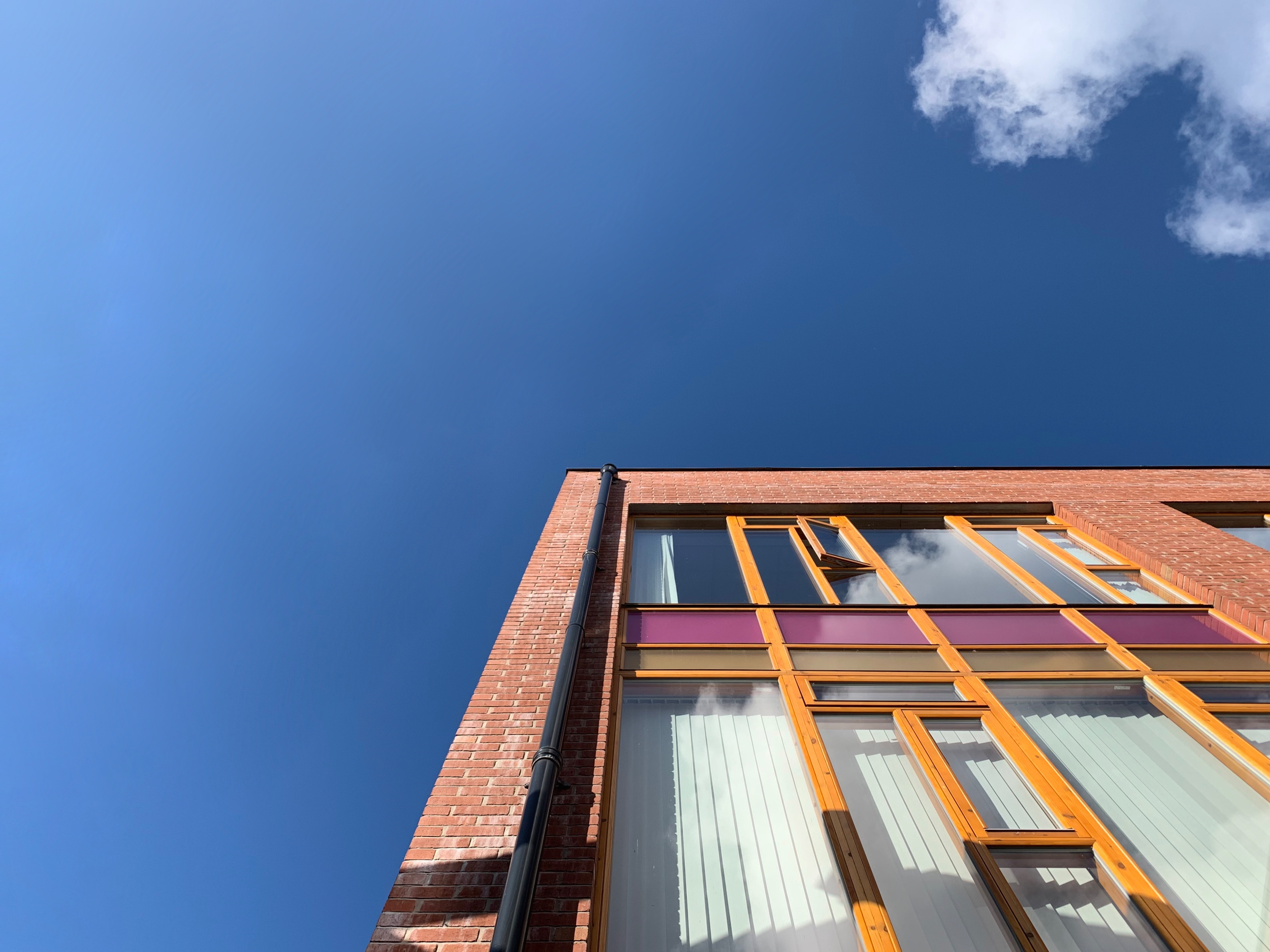 Photo of the rear of the Holywell building