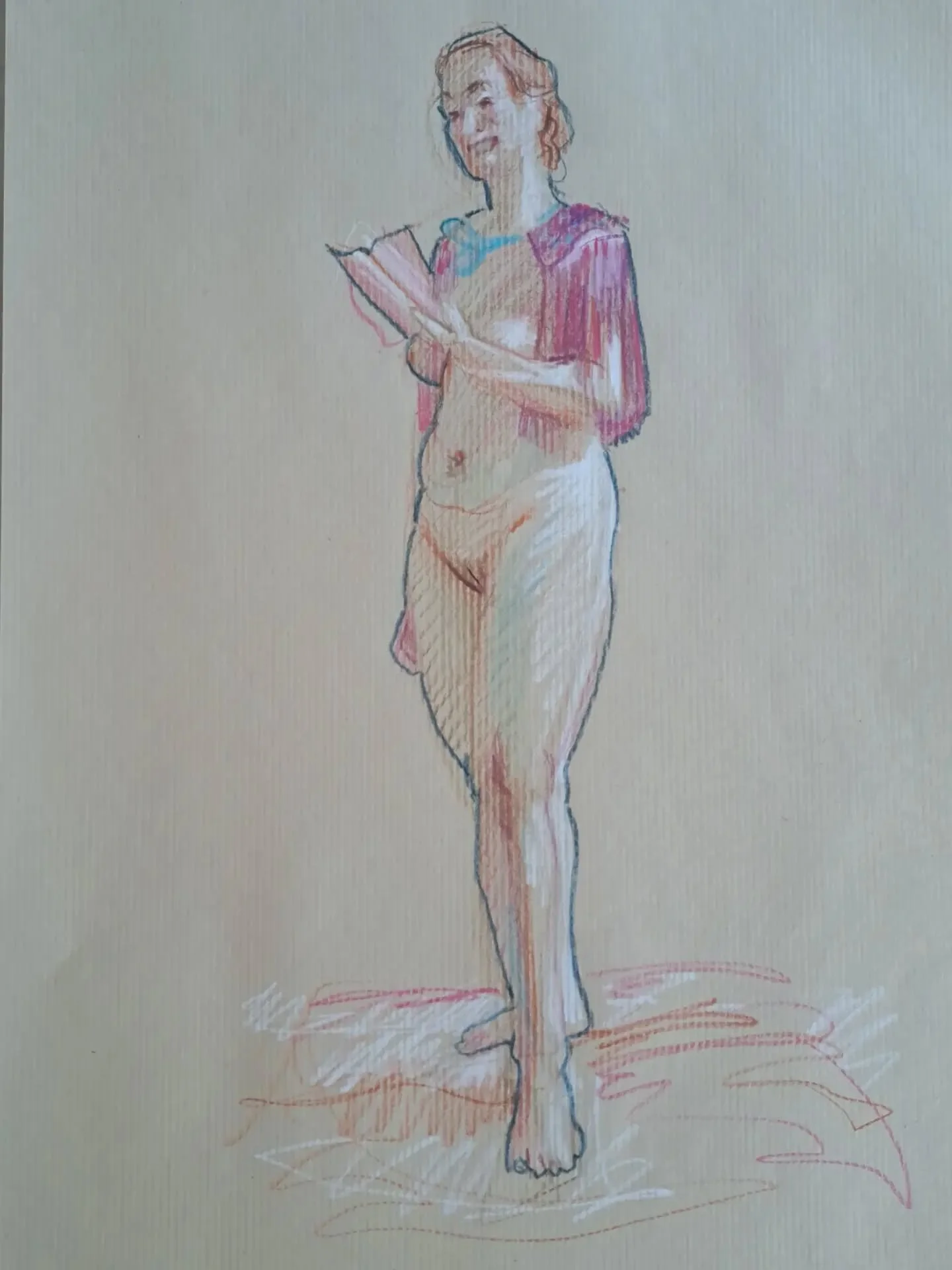 Sorry to be missing never-dull @unitedmodels_lifedrawing life drawing again tonight. Here are some from the recent 'conkers and animals' session - Lucy channelling various animals (and a toadstool!) In 5 minute poses, then wearing her tassled shrug a