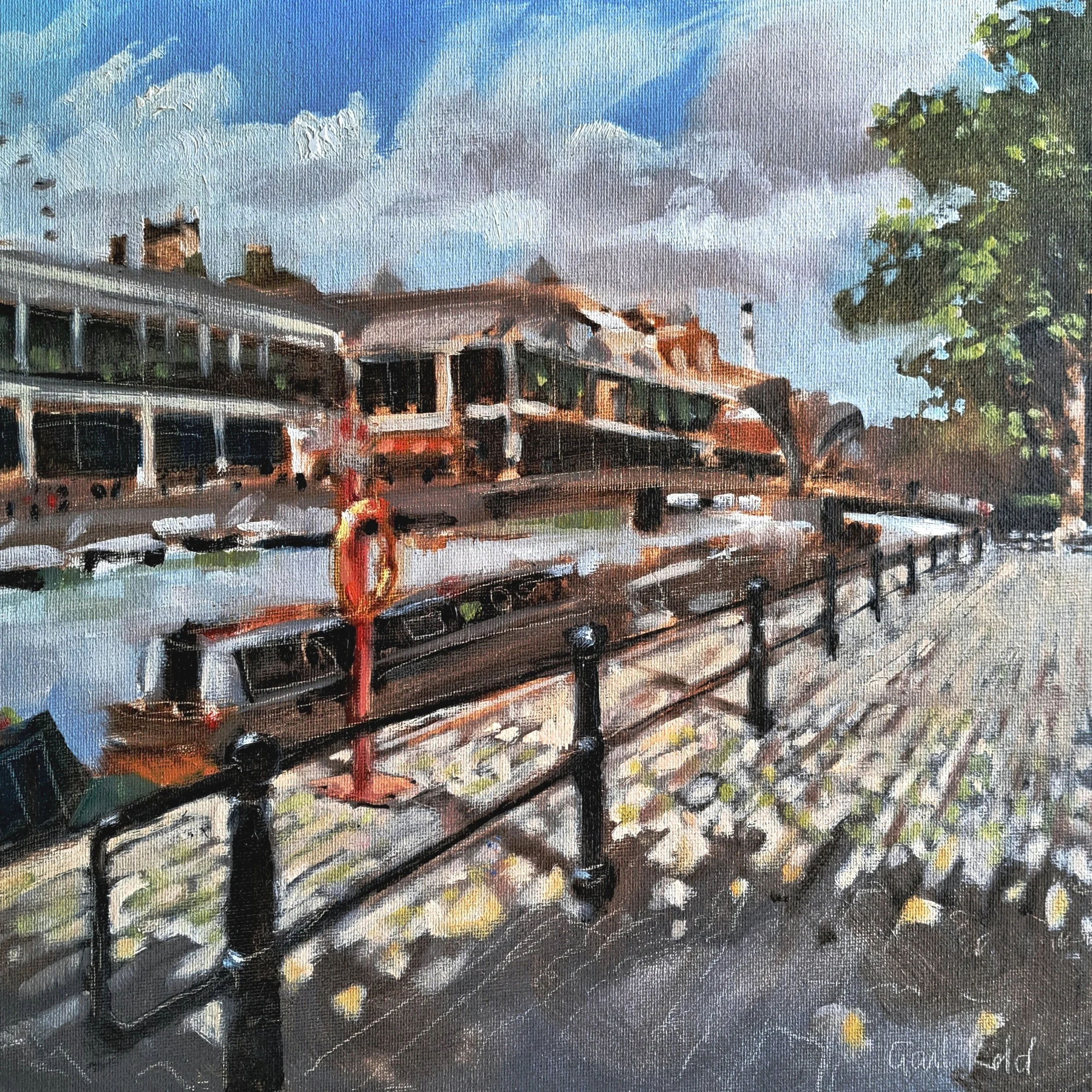 Harbourside with Pero's bridge 12x12" (framed)