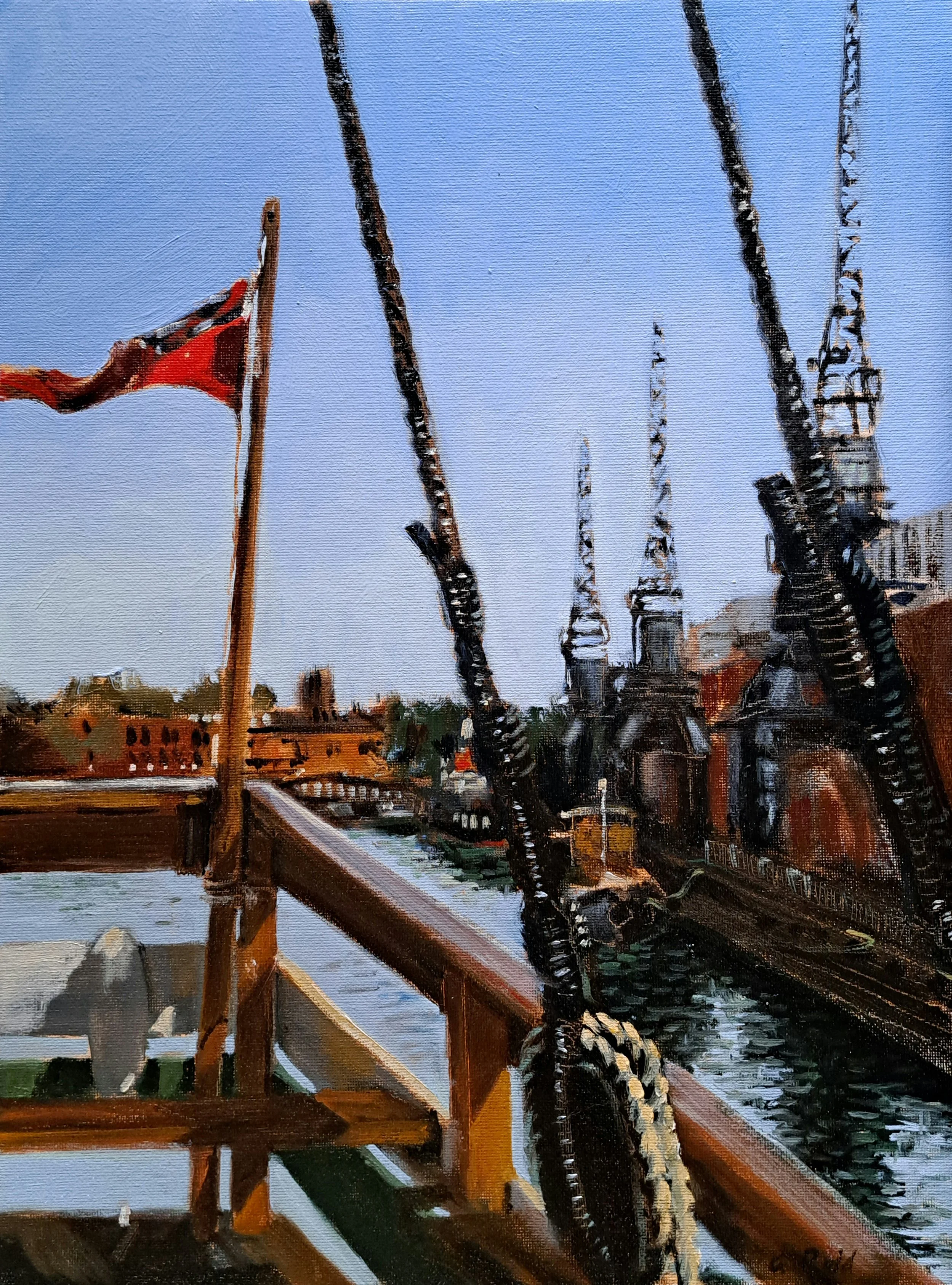 Bristol Harbourside from aboard The Matthew 16x12" (framed)