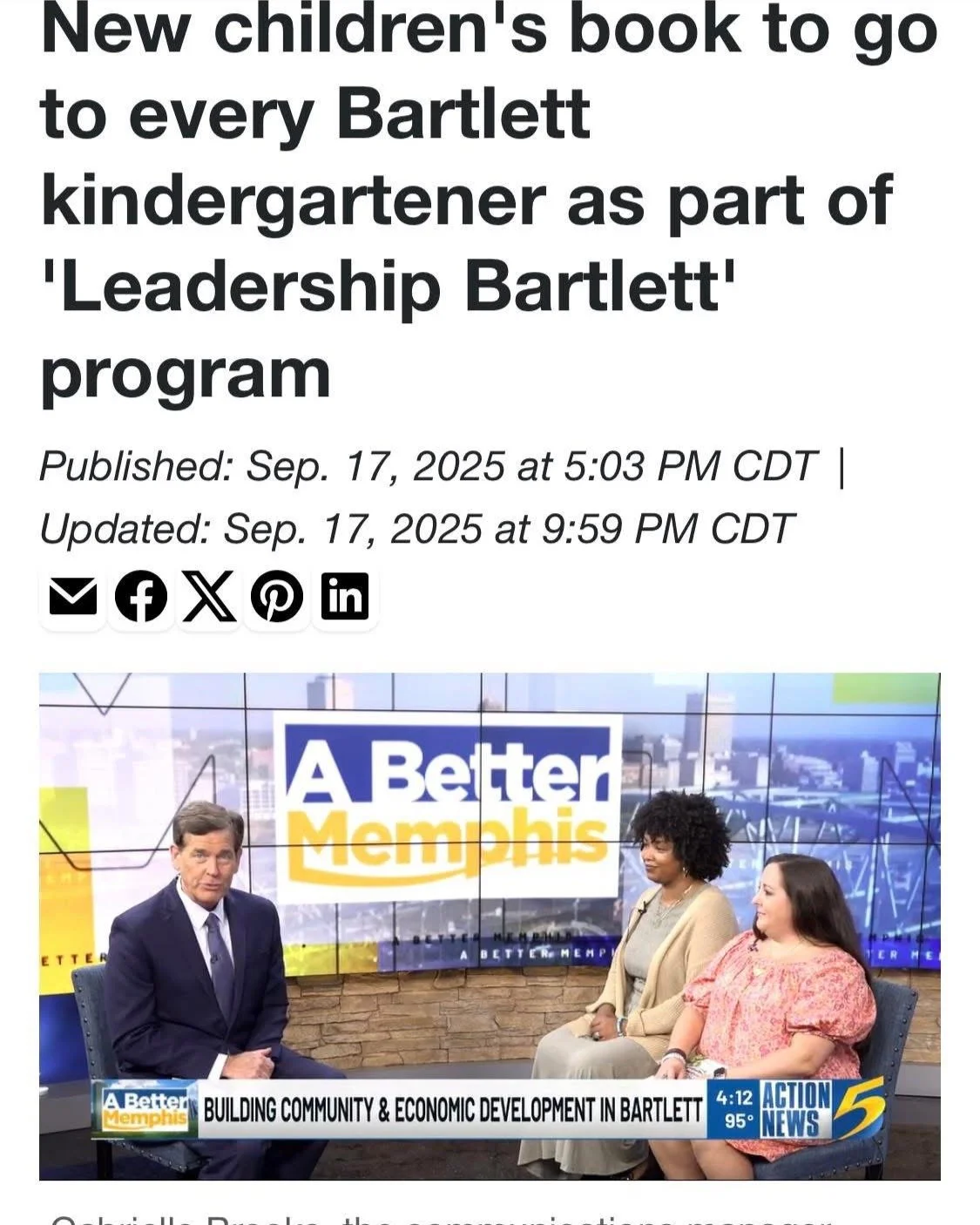 The Bartlett Chamber&rsquo;s Leadership Bartlett Class of 2025 is beyond grateful for the incredible support of our class project! 

Thanks to your generosity, we raised nearly $6,000 to bring Robbie Raccoon&rsquo;s Bartlett Adventure to life&mdash;a