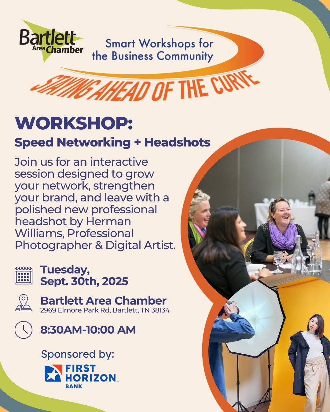 Seats are almost full &mdash; don&rsquo;t miss your chance to lock in your spot for our Staying Ahead of the Curve series finale!

📸 Get a fresh professional headshot + hear from Herman Williams, Professional Photographer &amp; Digital Artist, on wh