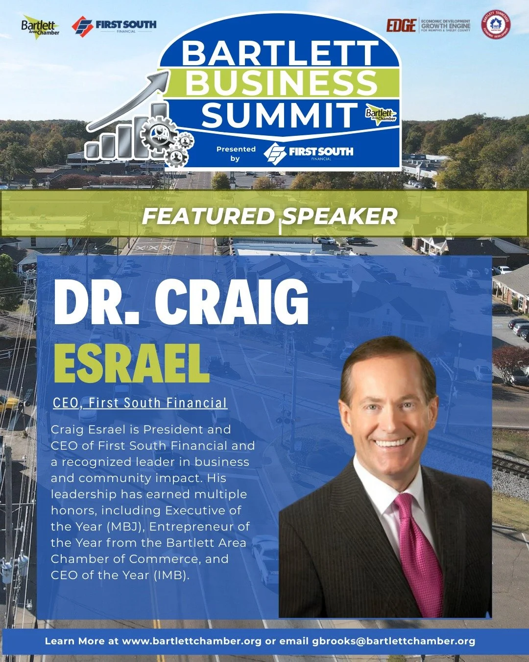 Speaker Spotlight: Craig Esrael

Craig Esrael is President and CEO of @firstsouthfinancial and a highly respected business and community leader. His leadership has earned him multiple honors, including Executive of the Year and Entrepreneur of the Ye