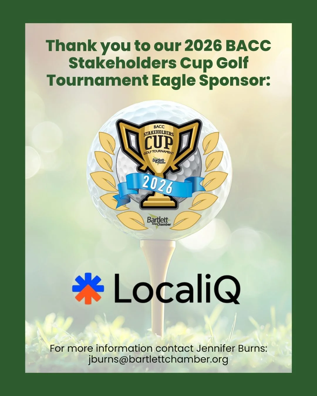 Thank you to our 2026 BACC Stakeholders Cup Golf Tournament Eagle Sponsor: LocaliQ! @localiq LocaliQ