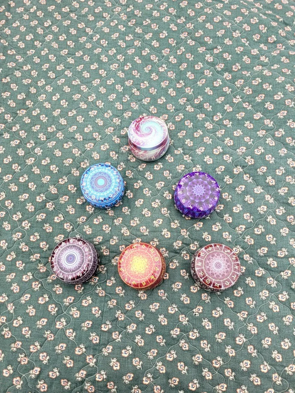 4.4 oz. candles in mandala zodiac tins