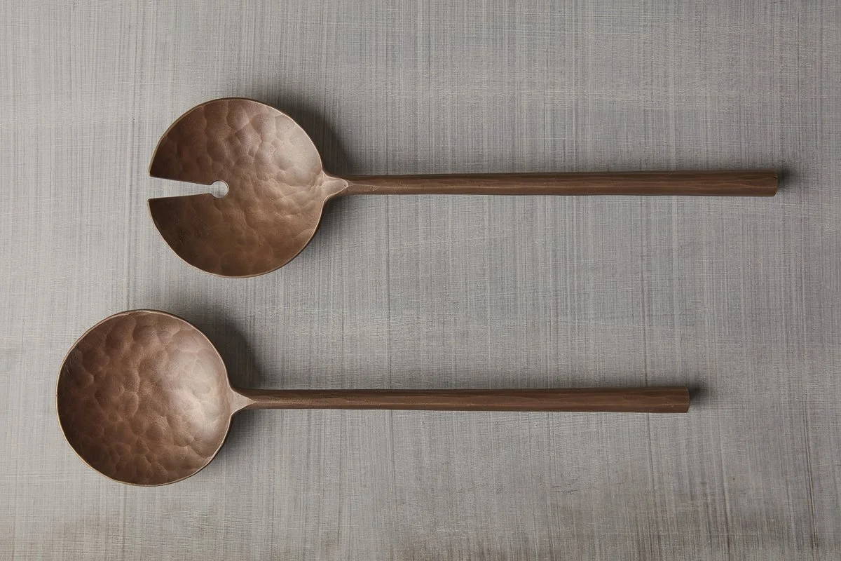 FORGED BRONZE SALAD UTENSILS