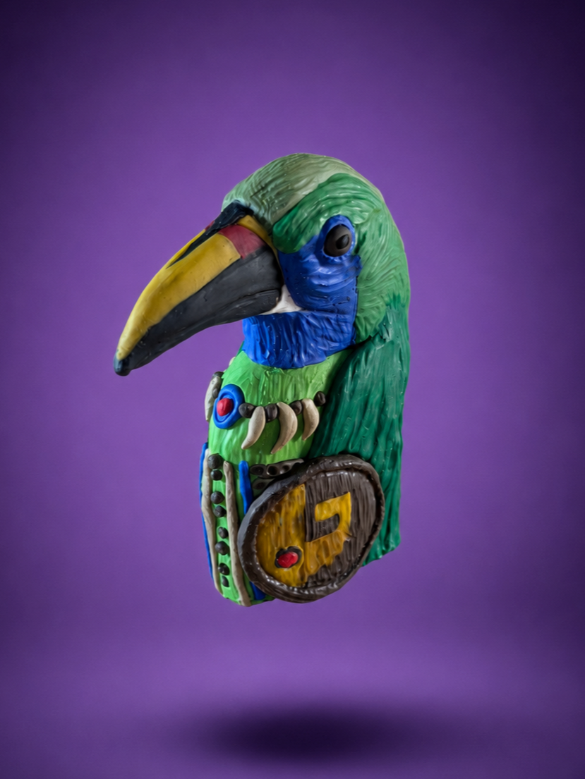 Knight- Northern Emerald Toucanet (Aztec warrior