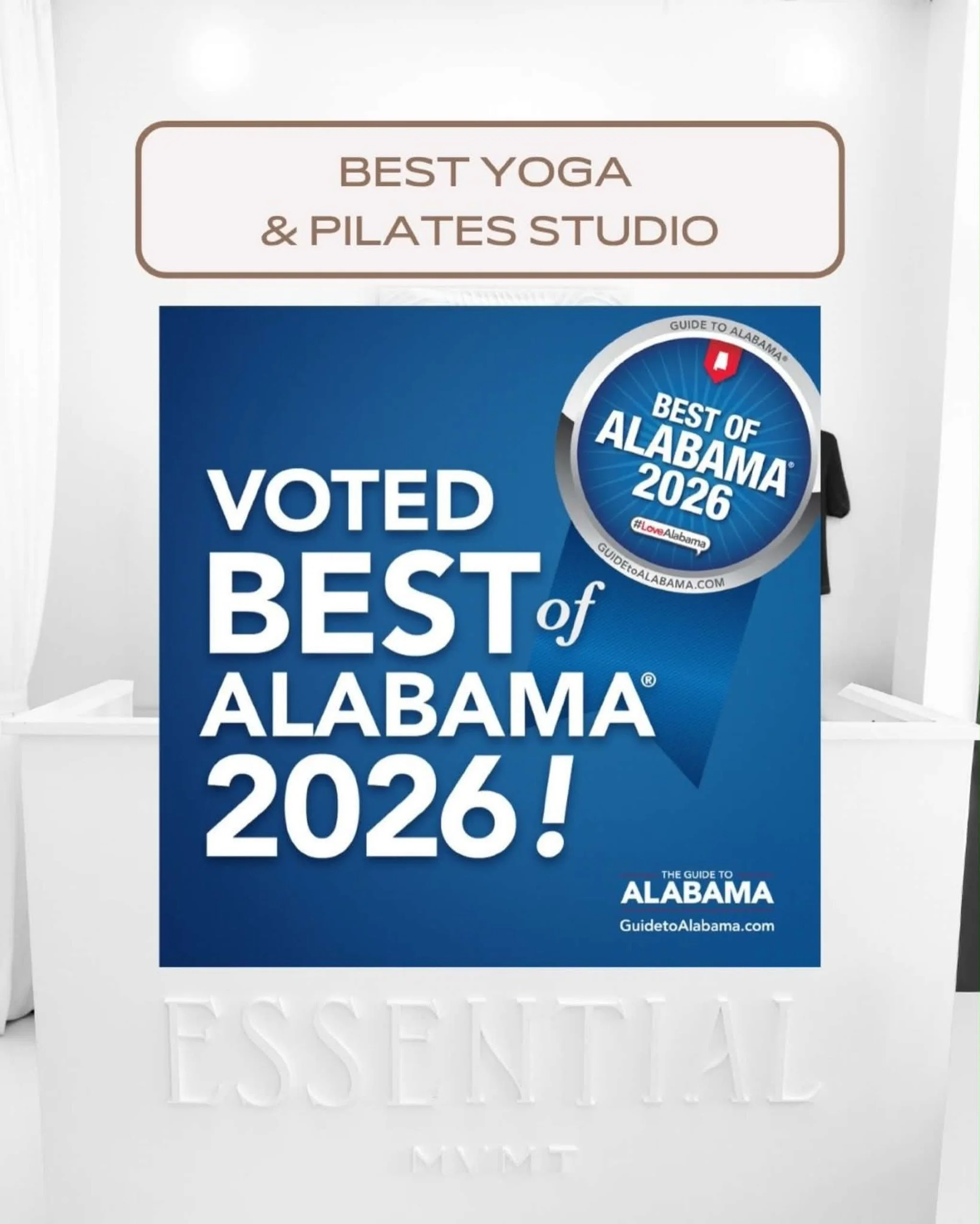 🏆 BEST OF ALABAMA 2026 &ndash; BEST YOGA &amp; PILATES STUDIO 🏆

What an incredible honor.

Being voted Best Yoga &amp; Pilates Studio and receiving the Best of Alabama 2026 award means the world to us, and we&rsquo;re so grateful to everyone who m
