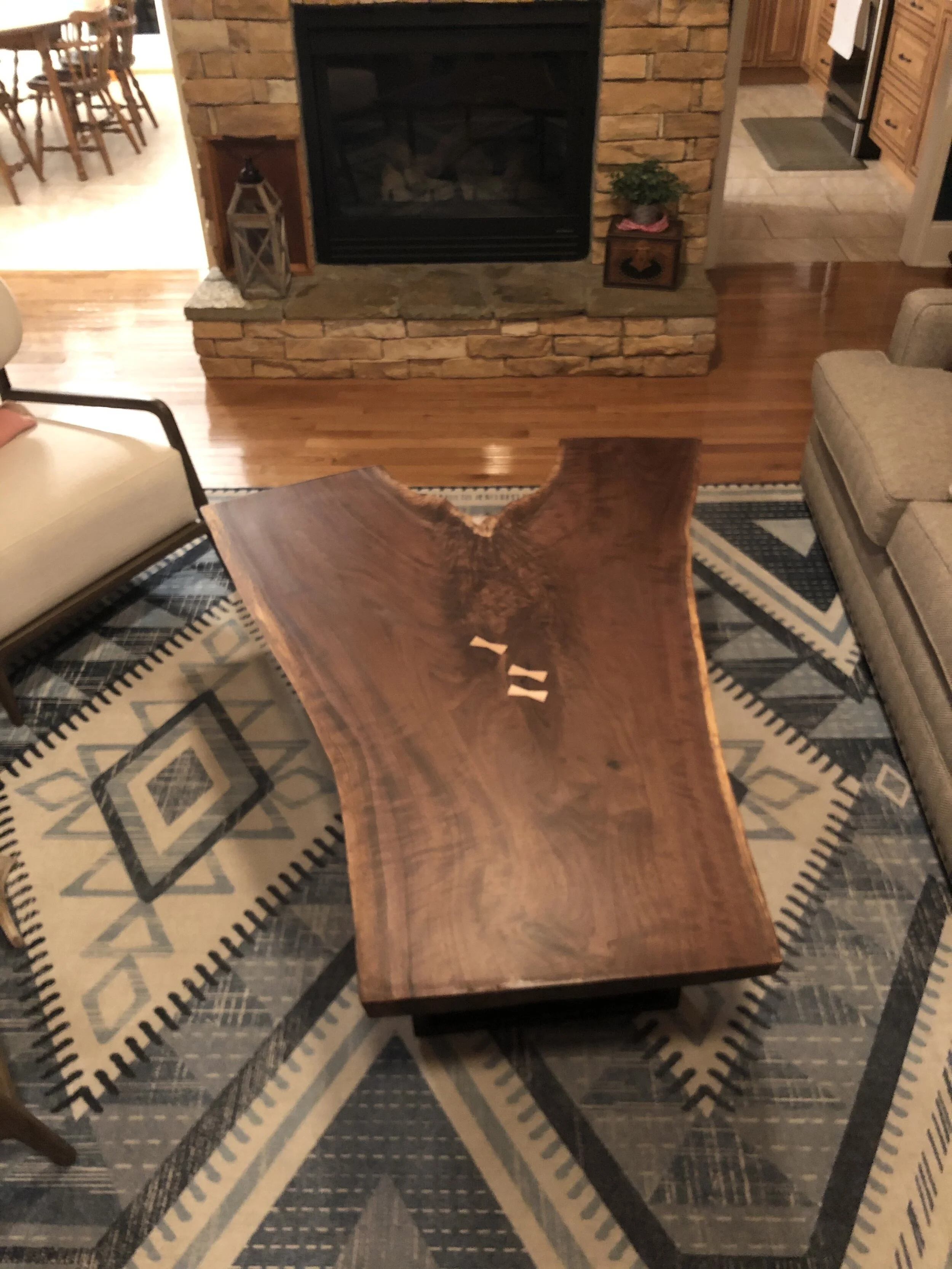 Walnut Coffee Table - 3