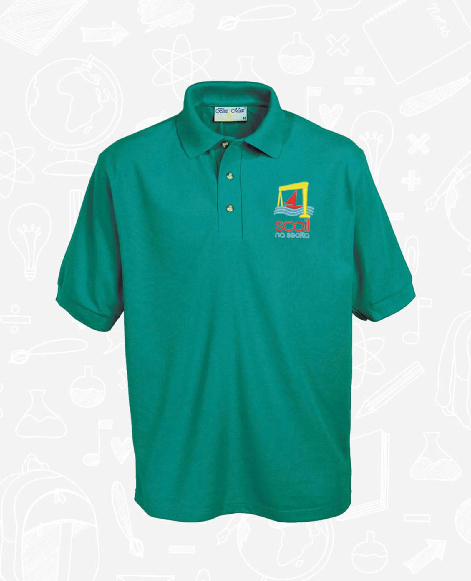 Teal t-shirt with ��ɫ��Ƶ logo on left breast