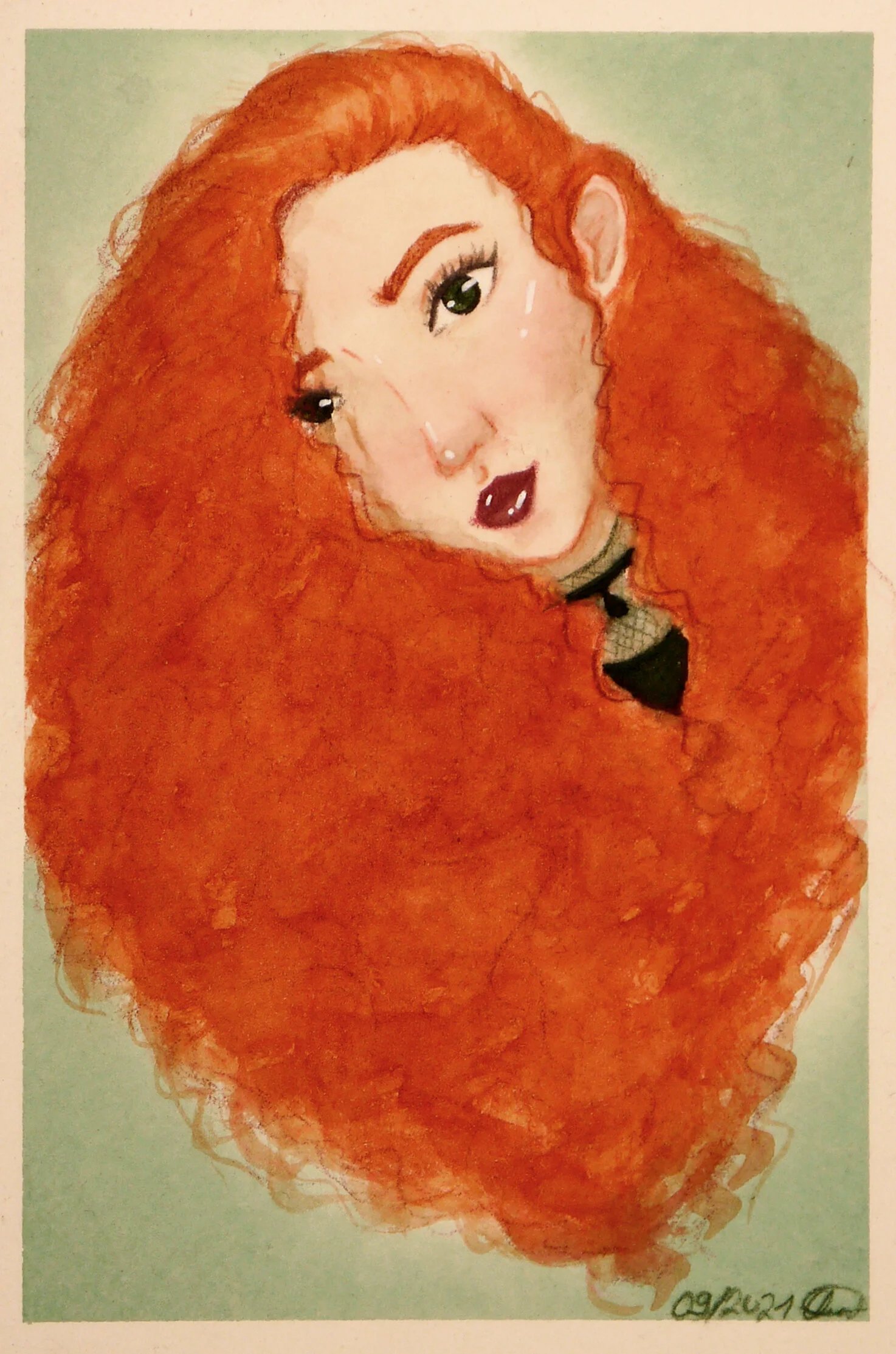 KIIIM POSSIBLE, CALL ME, BEEP ME, IF YOU WANNA REACH ME - Aquarell auf Papier - 9cm x 14cm