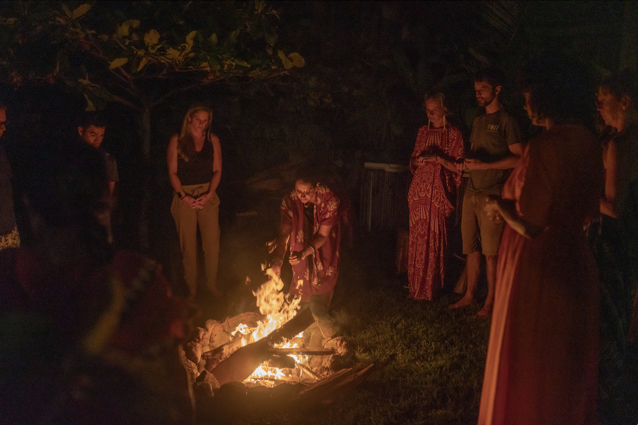 small group gathered for a somatic breathwork session at a Costa Rica healing retreat