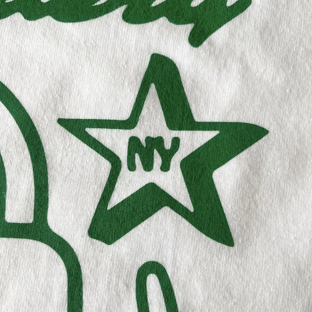 White Padlock Shop Tee — Padlock Embroidery