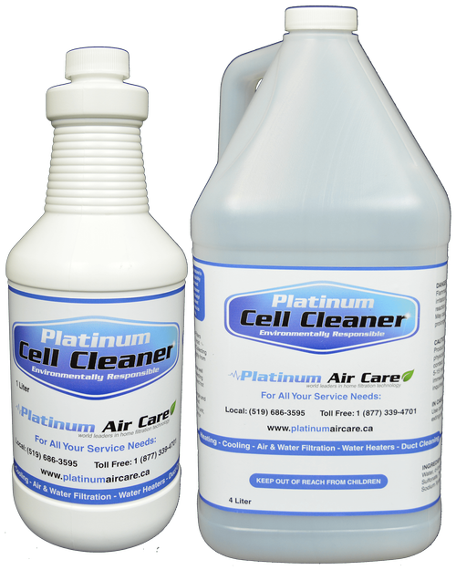 Platinum Cell Cleaner in 1-liter and 4-liter bottles