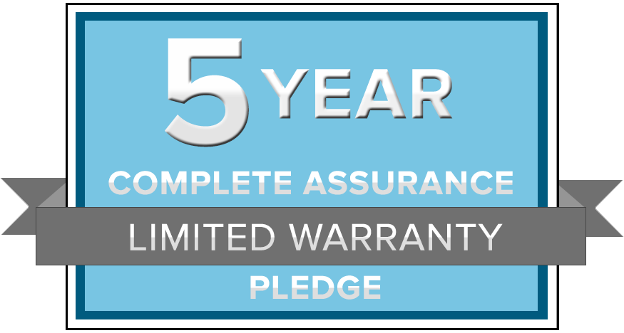 5-year Complete Assurance limited warranty pledge