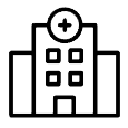 Hospital building icon
